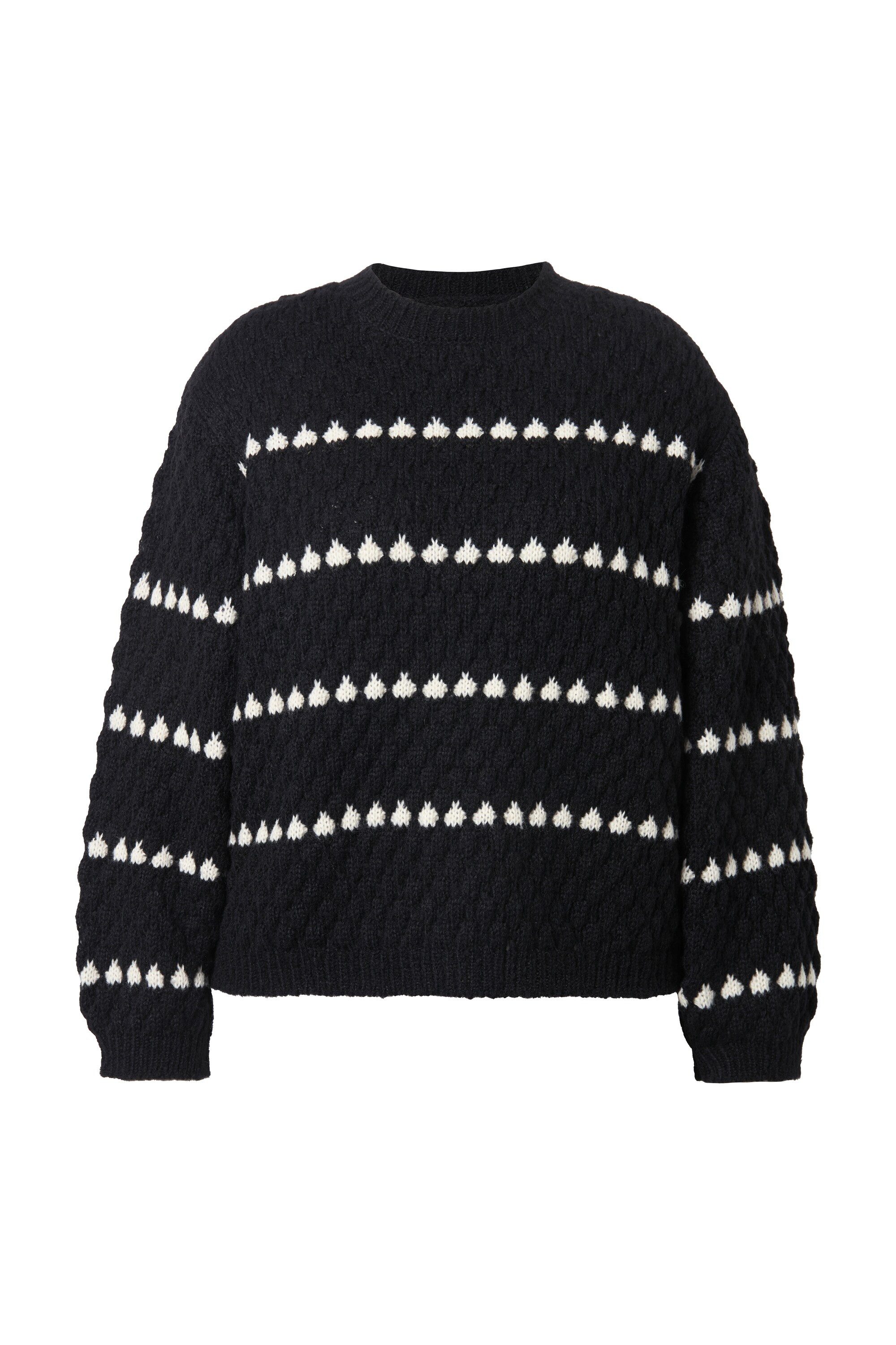 Studio Untold Strickpullover Pullover Boxy Shape Bubble-Struktur günstig online kaufen