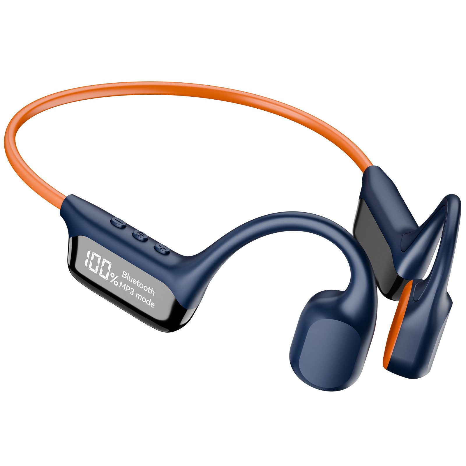 Yuede Knochenleitungs-Kopfhörer Mit LED Anzeige, IPX8 Schwimmen Kopfhörer, Open-Ear-Kopfhörer (230 mAh, 32G Memory Knochenschall Sportkopfhörer, Mit 32 Std lange Akkulaufzeit, MP3-Player und Bluetooth 5.4, Knochenschall Bluetooth Kopfhörer für Schwimmen, Laufen, Radfahren)