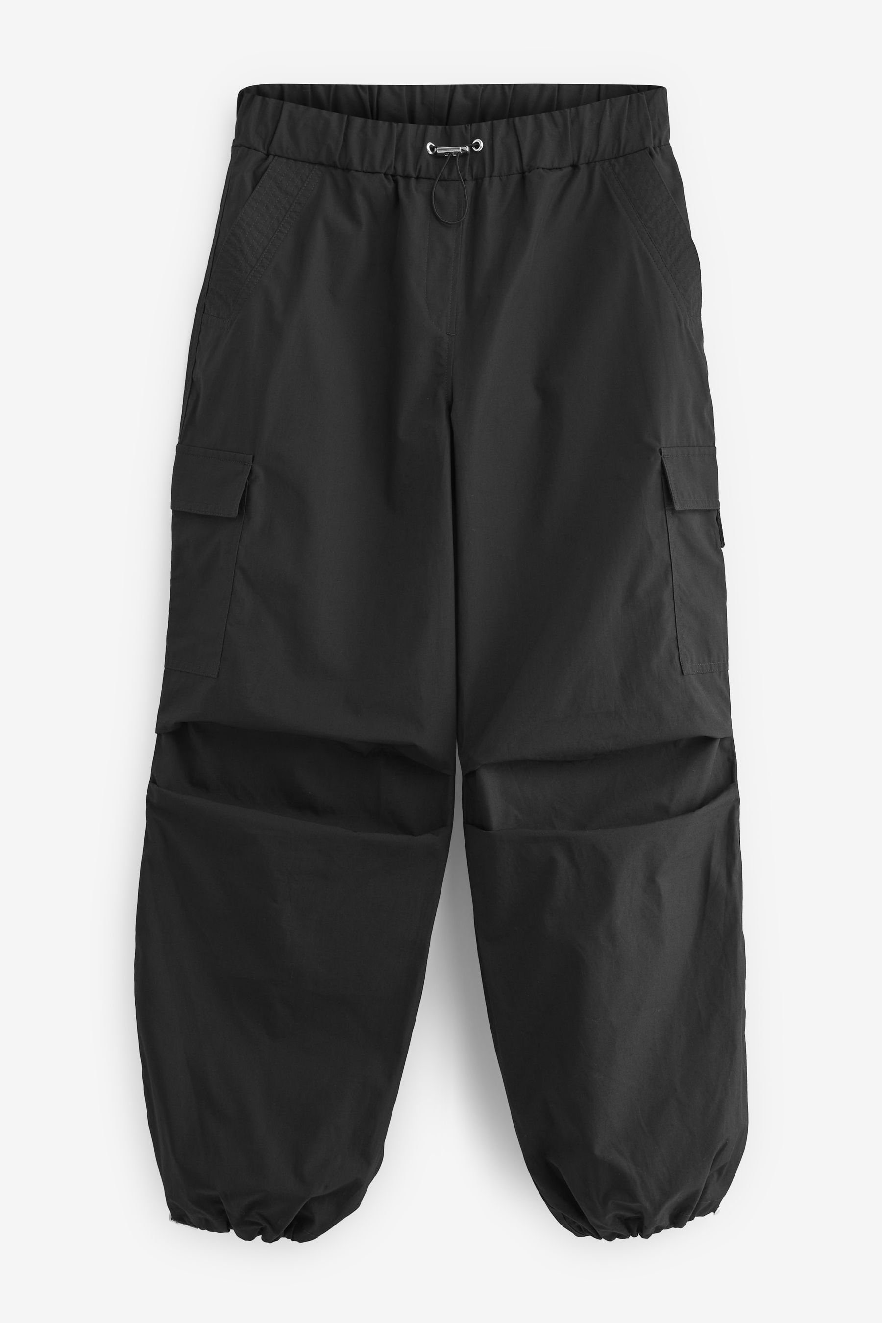 Next (1-tlg) Cargohose Black Parachute-Cargohose