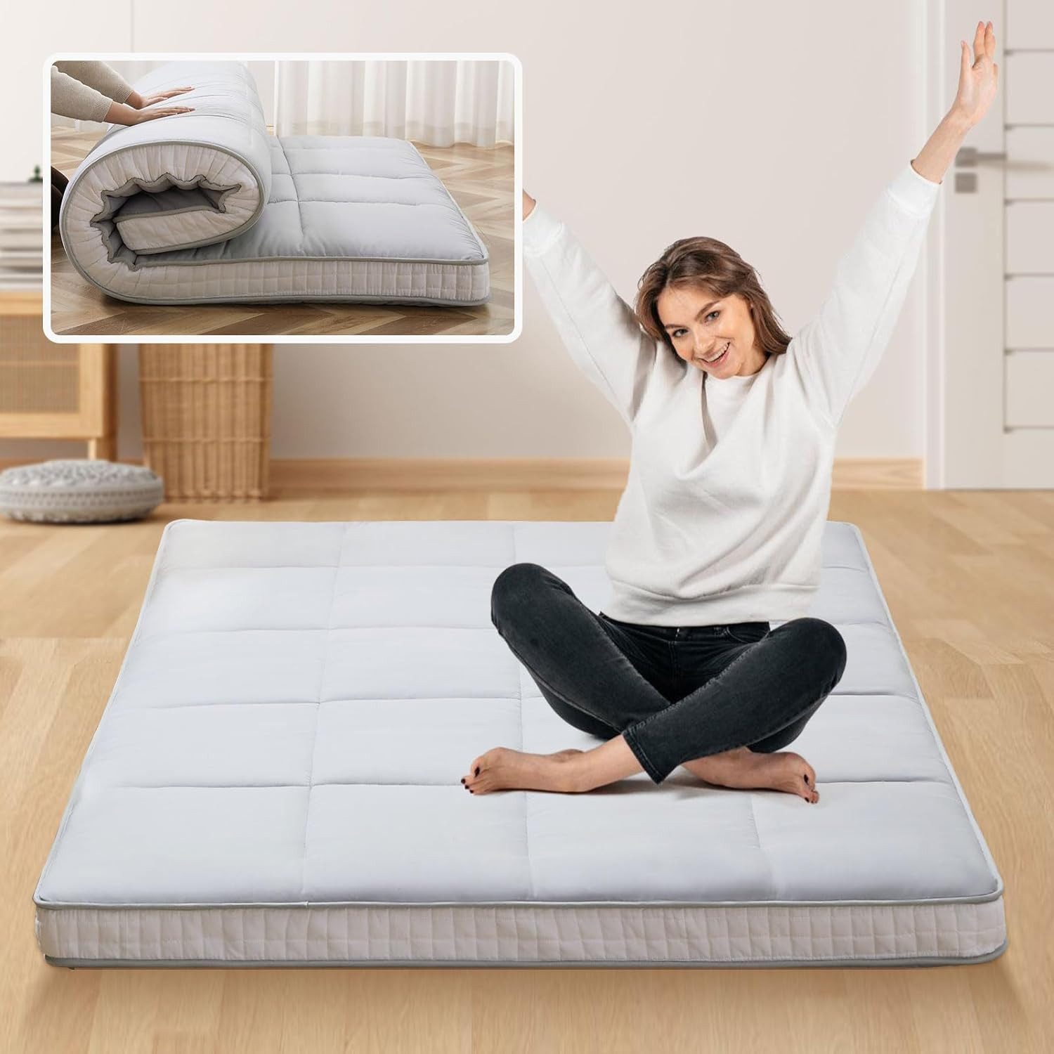 Meulbaty Isomatte Japanische Futon Matratze, Rollmatratze, Schlafmatte, Bod günstig online kaufen