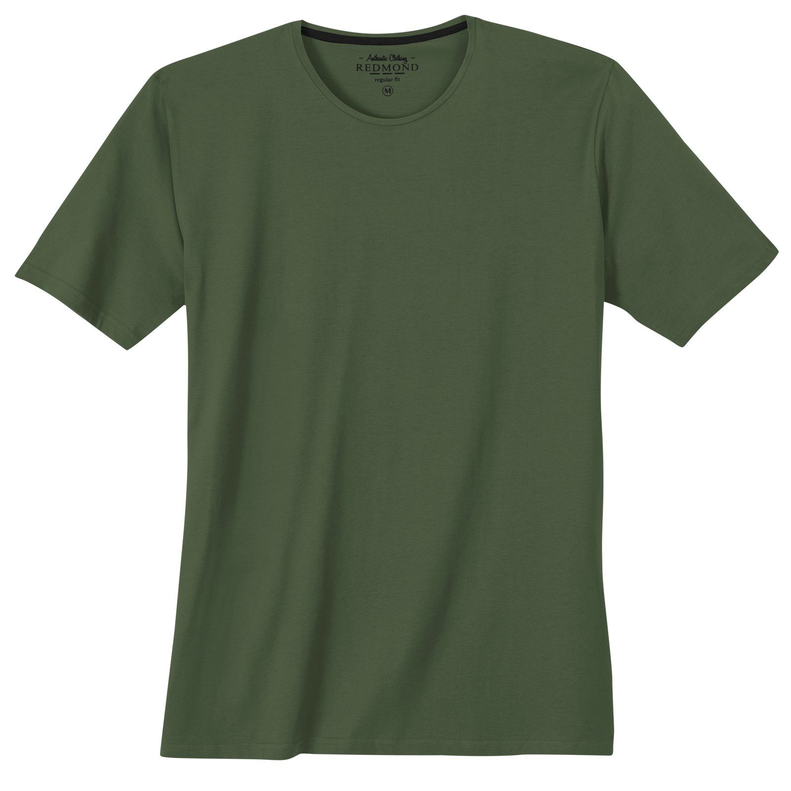 T-Shirt Basic olivgrün Übergrößen Redmond Rundhals Rundhalsshirt Redmond