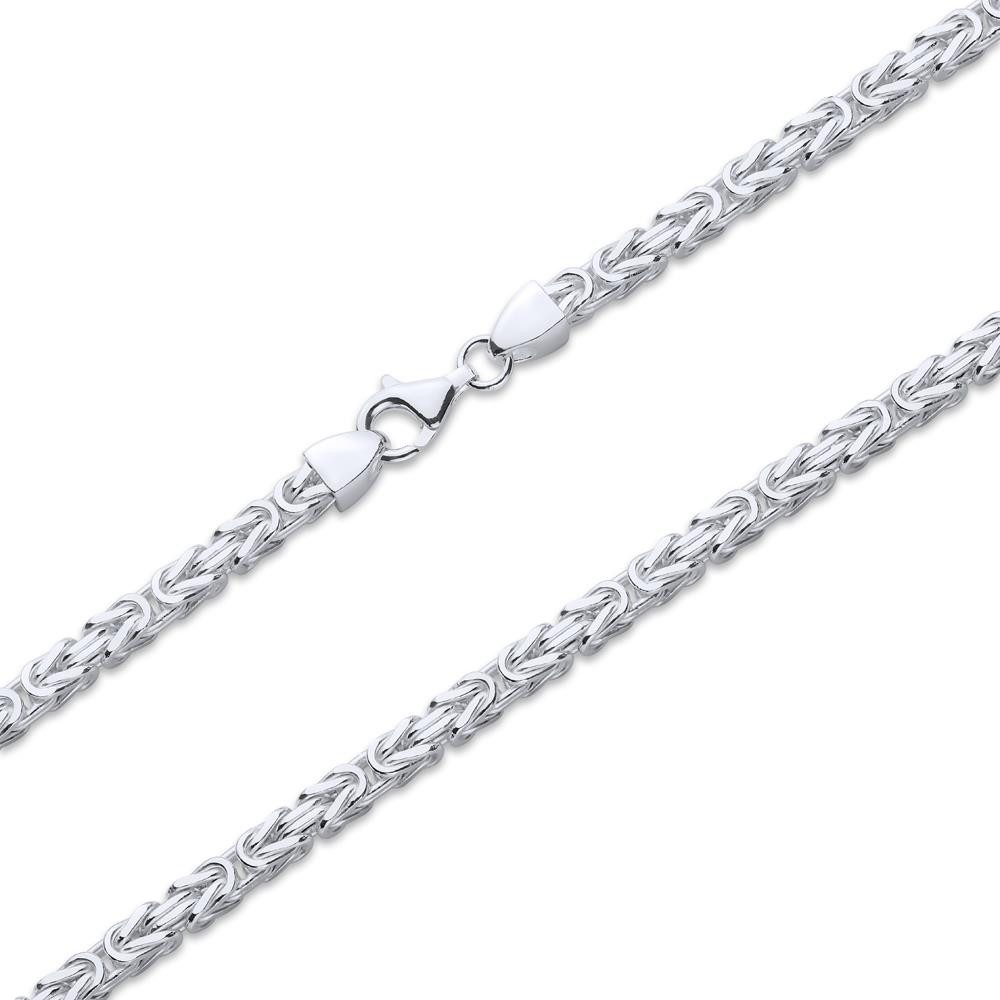 JEWLIX Königskette 4,2 mm Breite Silberkette in Vierkant-Form KK0042-F