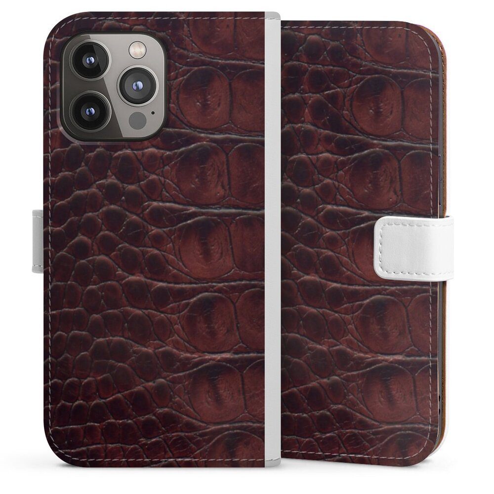 NALIA De-6167_02 Echt Leder Flip Case Hülle Mit Magnetverschluss Iphone 15 Pro Max Smartphone Huelle Braun