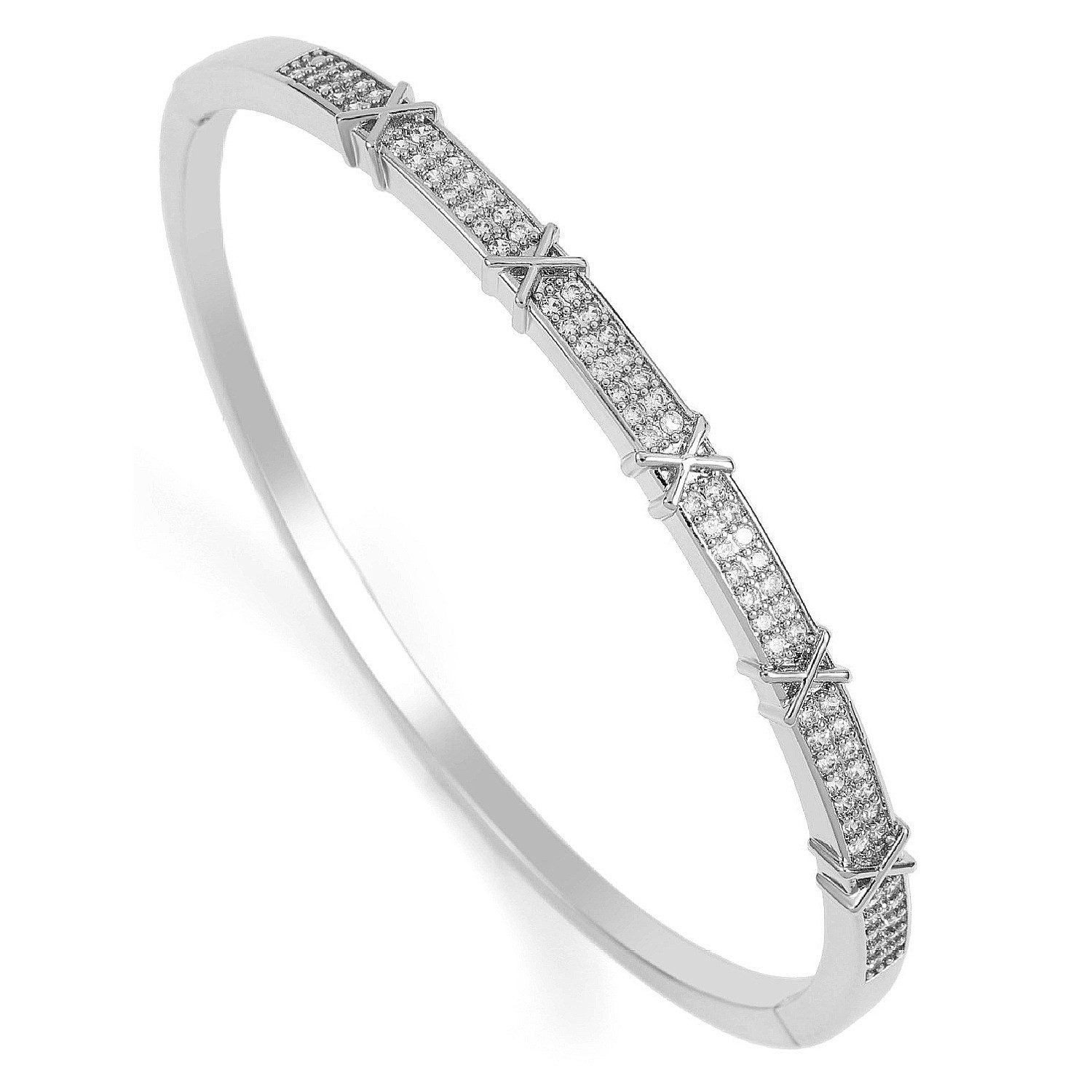 KARMA Armreif Damenarmreif Silber Metall Zirkonsteine günstig online kaufen