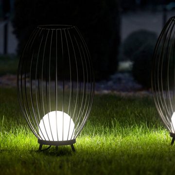 Paco Home Stehlampe AUZZURRA, LED fest integriert, Warmweiß, Outdoorleuchte LED 3000K Außenbeleuchtung Kabel 3m Terrasse IP54