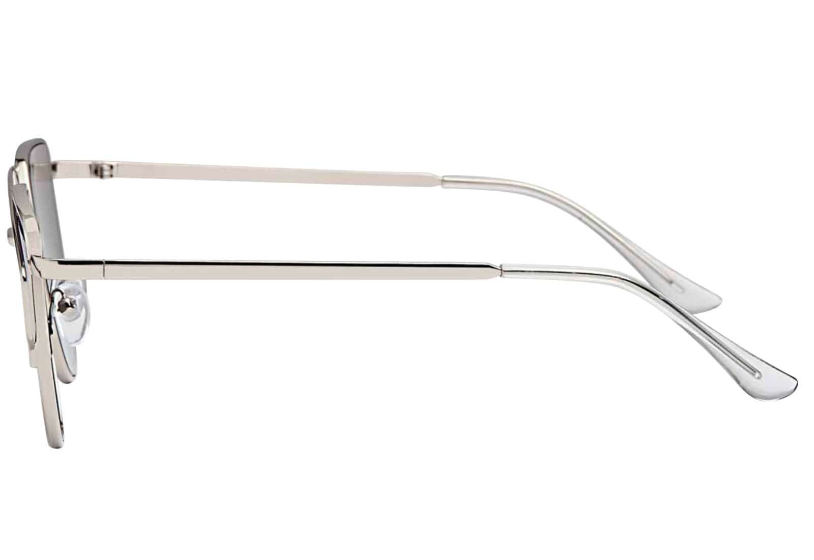 BEZLIT Eyewear Pilotenbrille Rundglas Designer Damen Sonnenbrille (1-St) mit schwarzen, rosa-grün, silber-verspiegelt und silber-hellblau – Bild 2 von 4