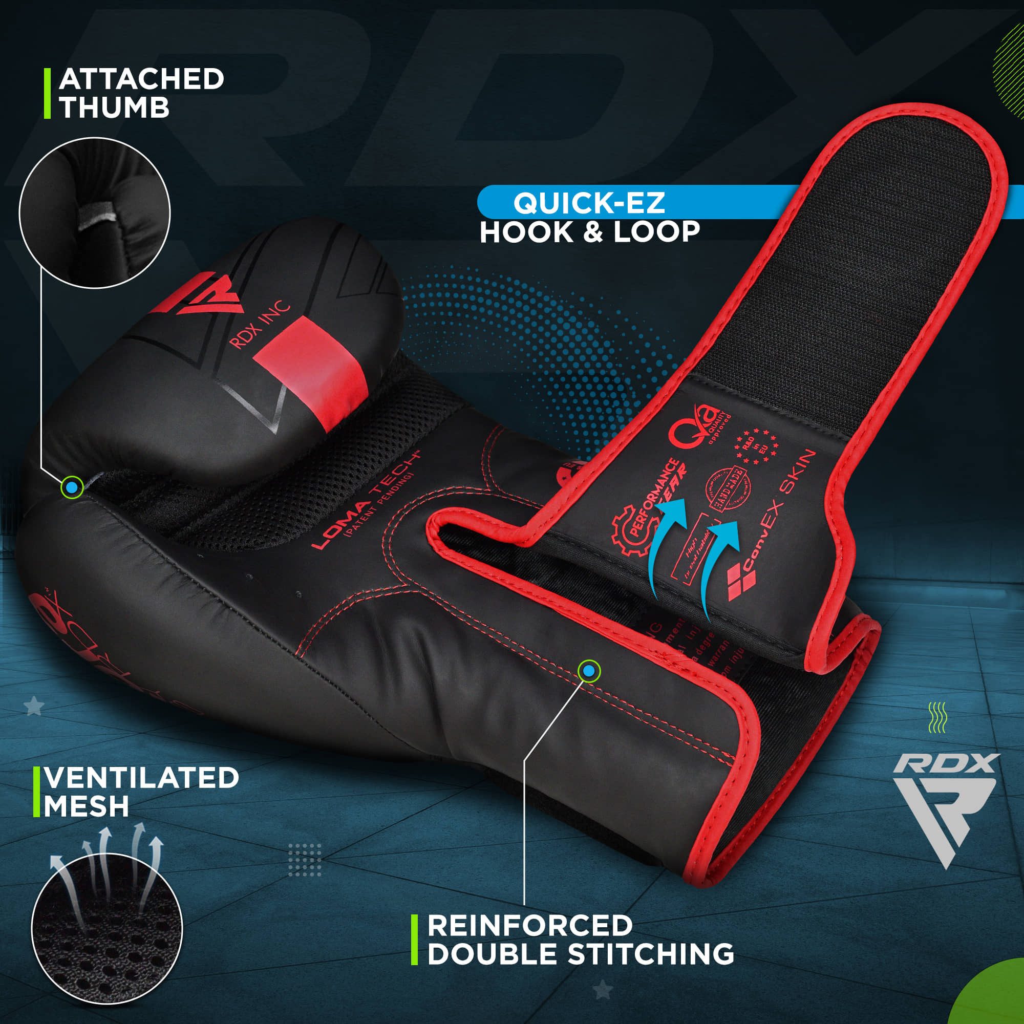 RDX Sports Kinderboxhandschuhe RDX Kinder-Boxhandschuhe für Muay Thai Sparring, Junior Boxhandschuhe