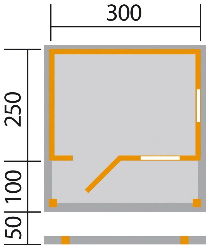 Thumbnail - weka Gartenhaus 820A Gr.2, BxT: 340x405 cm, (Set)