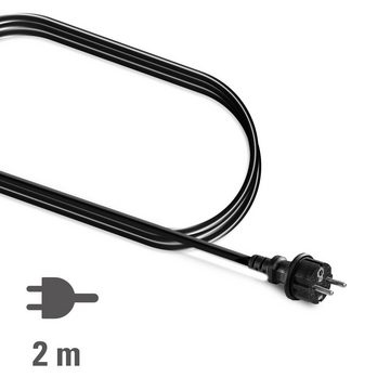 TROTEC PVP6 Mehrfachsteckdose 6-fach (Ein- / Ausschalter, Klappendeckel, Schutzkontaktstecker), Schutzkontakt-Steckdosenleiste Langes 2 m Kabel