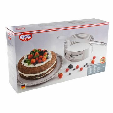 Dr. Oetker Tortenring Tortenboden-Schneidhilfe Küchenhelfer Profi, Edelstahl, (Set)