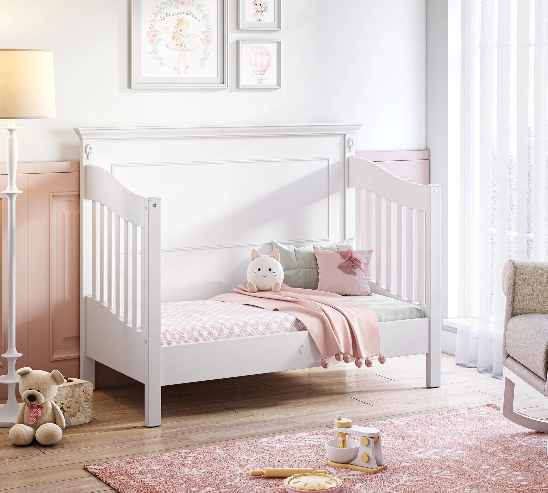 Möbel-Zeit Babybett ROMANTIC, 70x140 cm