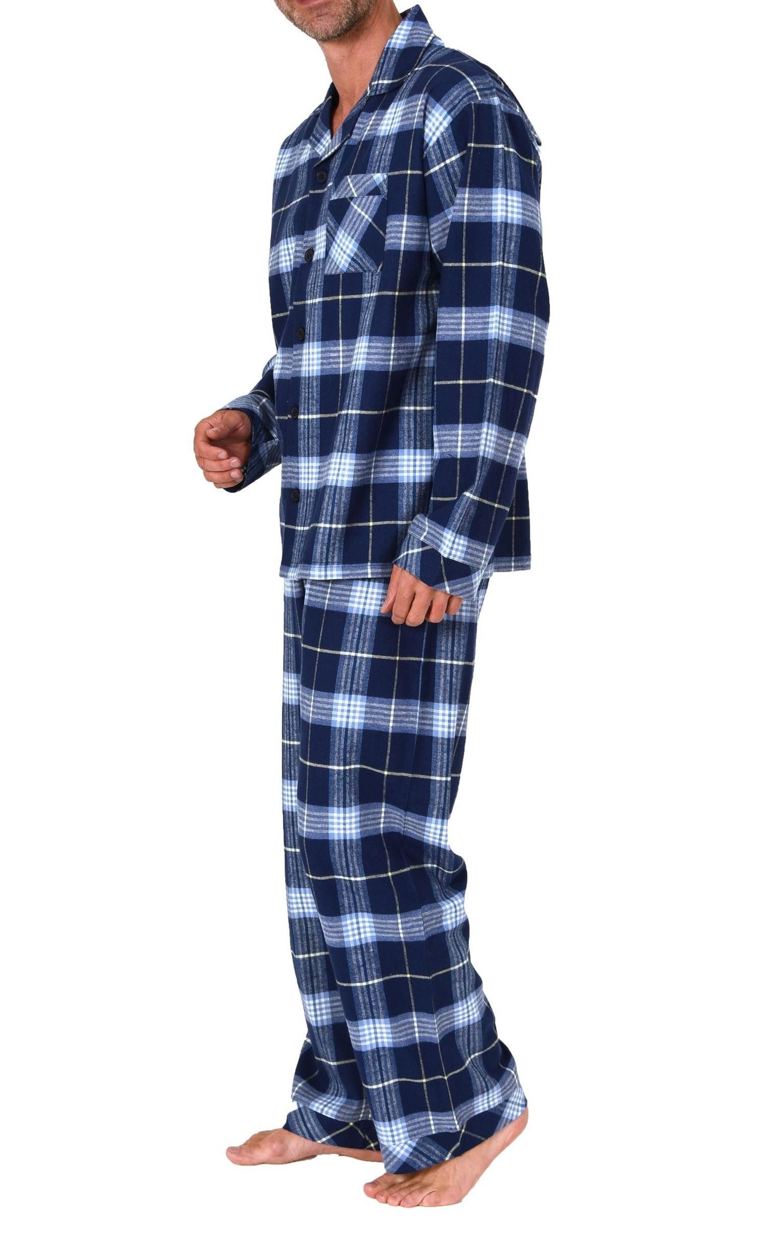 Normann Pyjama Normann Herren Flanell Schlafanzug Pyjama - auch in Übergröß günstig online kaufen