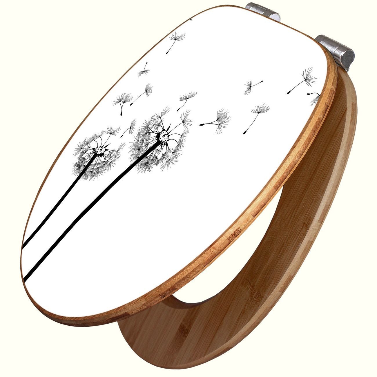 banjado WC-Sitz aus Bambus Motiv Pusteblume 2 (umweltfreundliches Material, günstig online kaufen