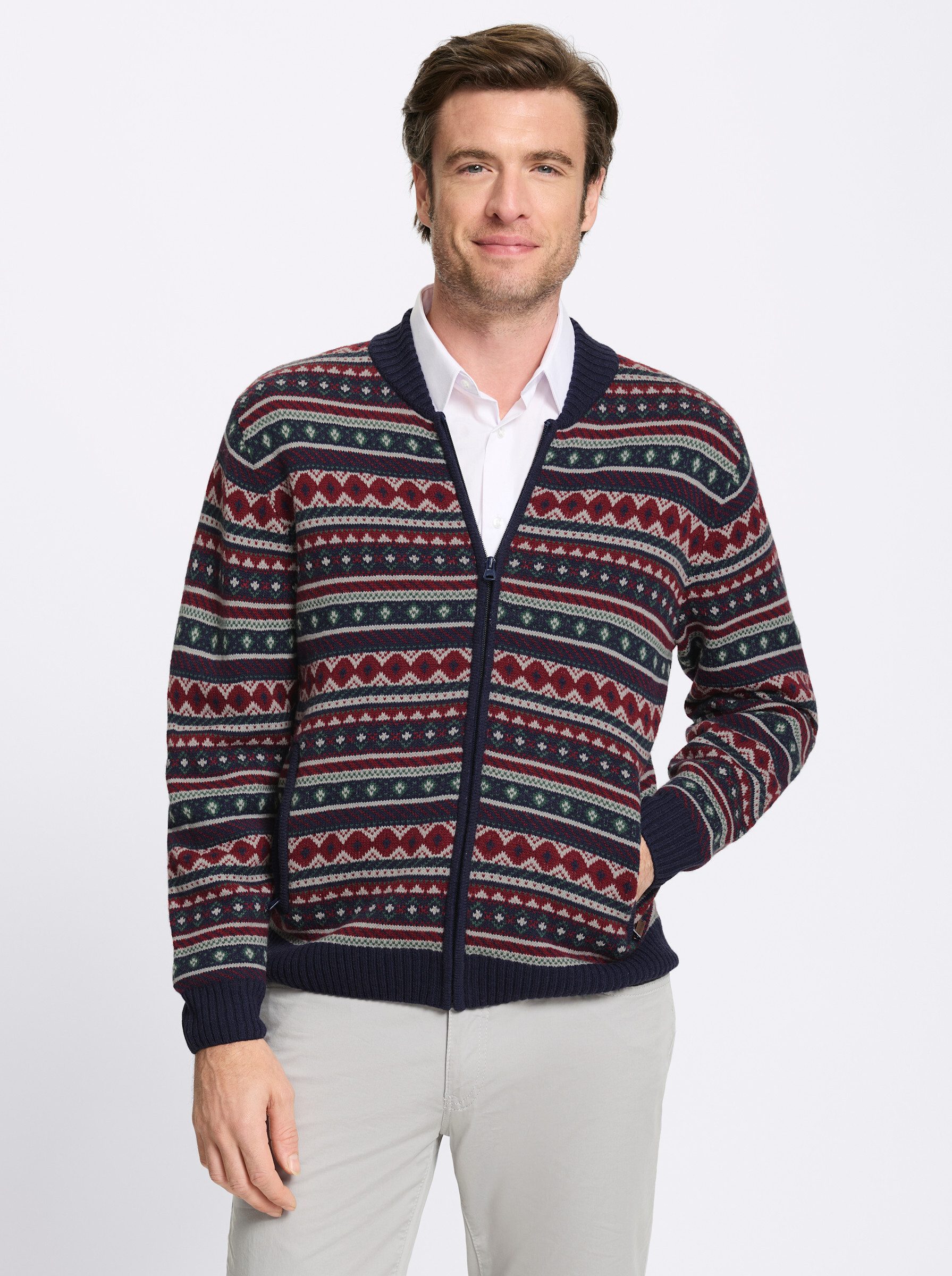 Witt Strickjacke Strickjacke Langarm Jacquard