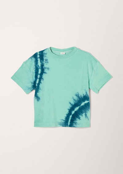 s.Oliver Kurzarmshirt »T-Shirt mit Batik-Details« (1-tlg)