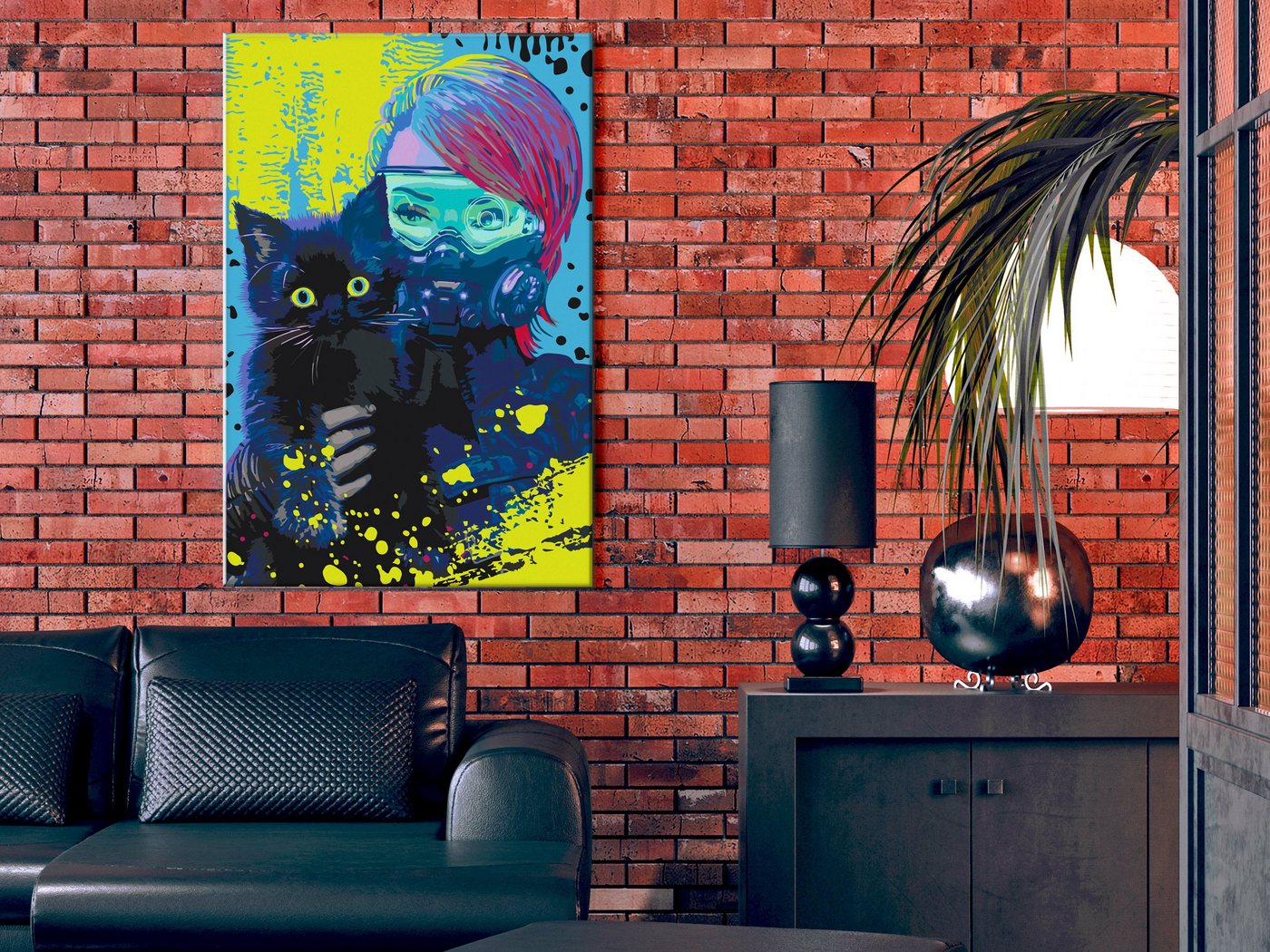 Thumbnail - Artgeist Malen nach Zahlen Cyber-Kitten