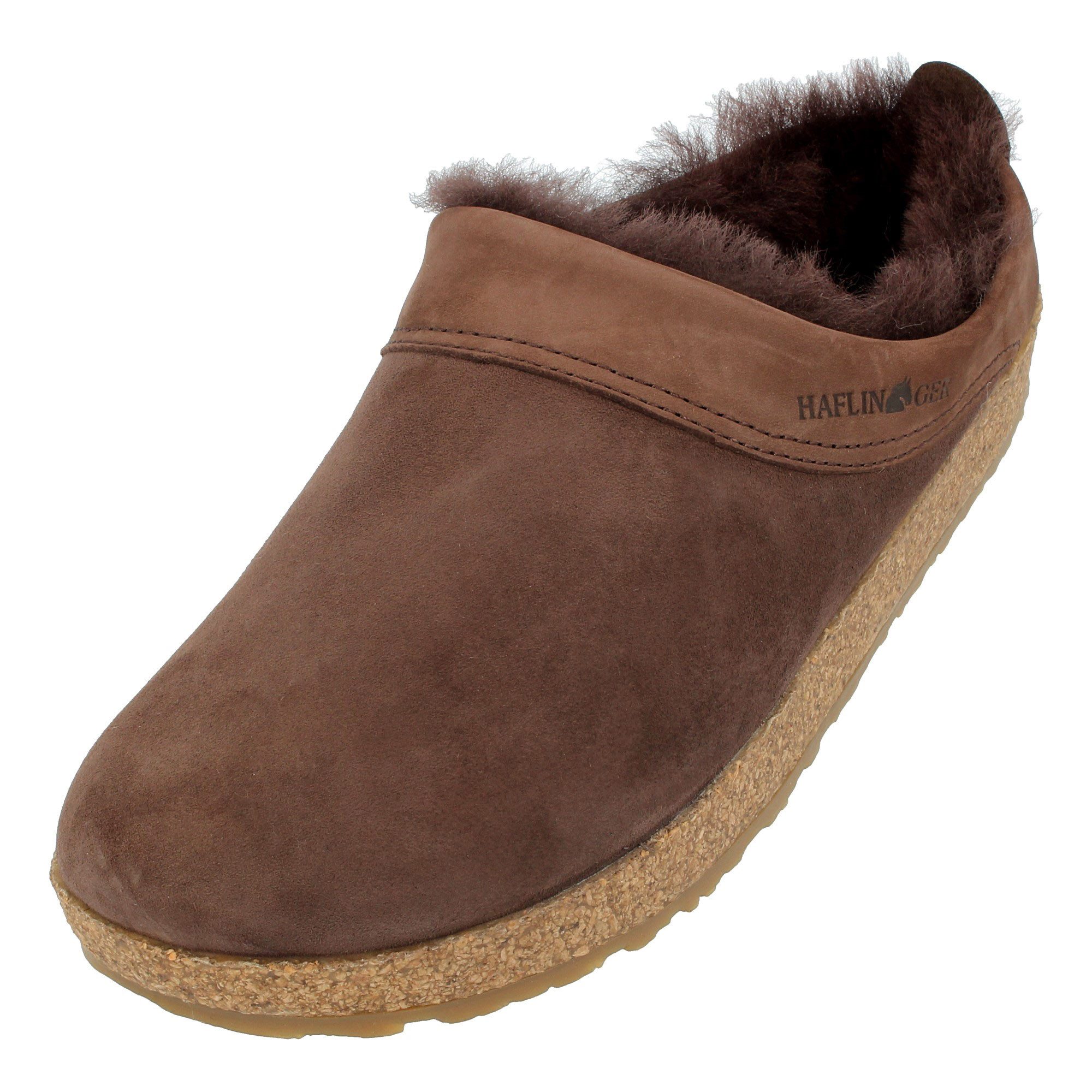 Haflinger Haflinger Snowbird Lammfell Leder Hausschuh Unisex Hausschuh