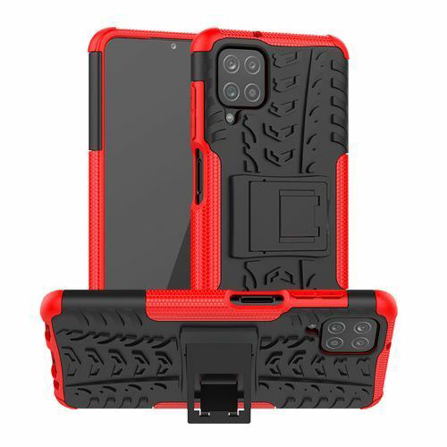 betterfon Handyhülle für Samsung Robuste Outdoor Schutzhülle Panzer Case, Stoßfeste Dual-Layer Hülle mit Kickstand kratzfest und formstabil