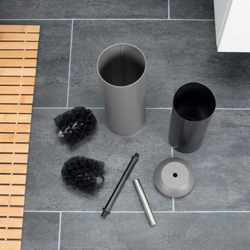 bremermann WC-Reinigungsbürste WC-Garnitur RIALTO, WC-Bürste Standbürste, Edelstahl/Metall grau