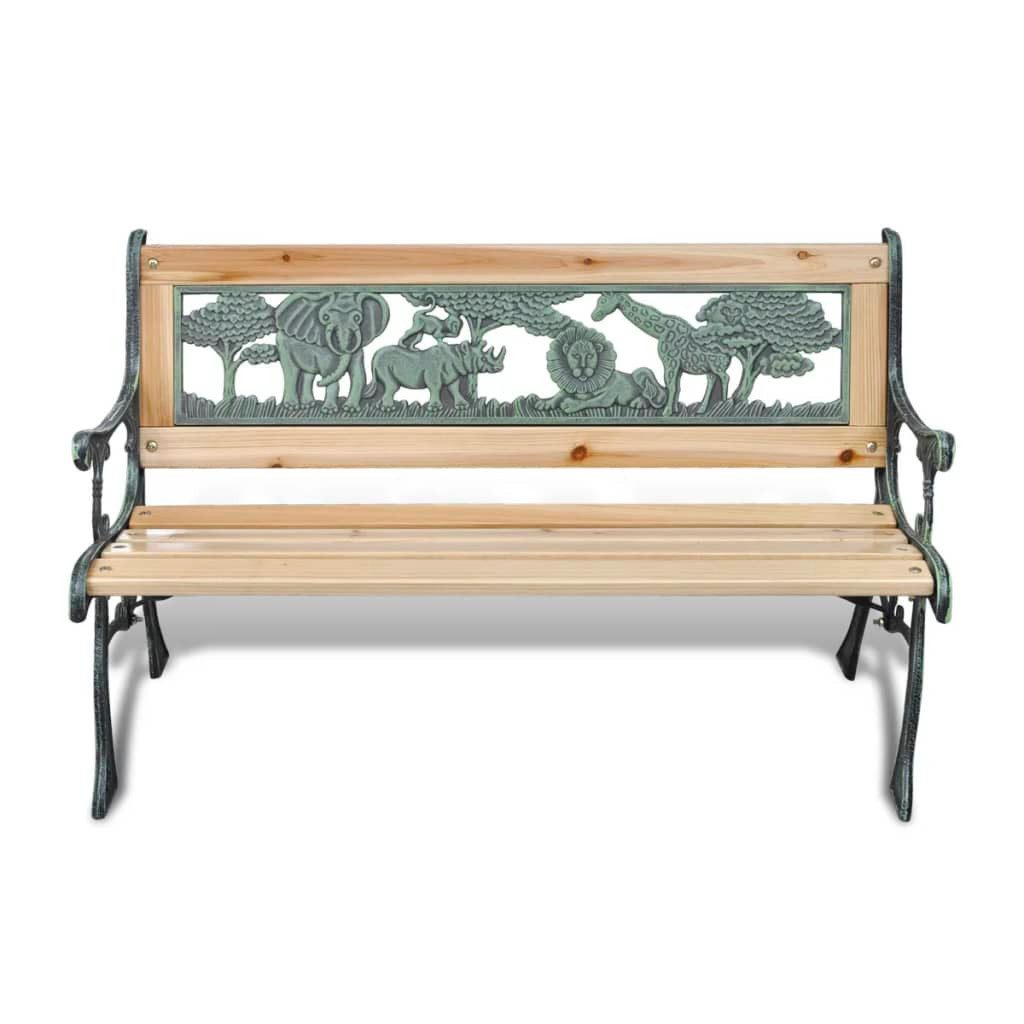 vidaXL Gartenbank, Kinder-Outdoor Bank 84 cm Holz