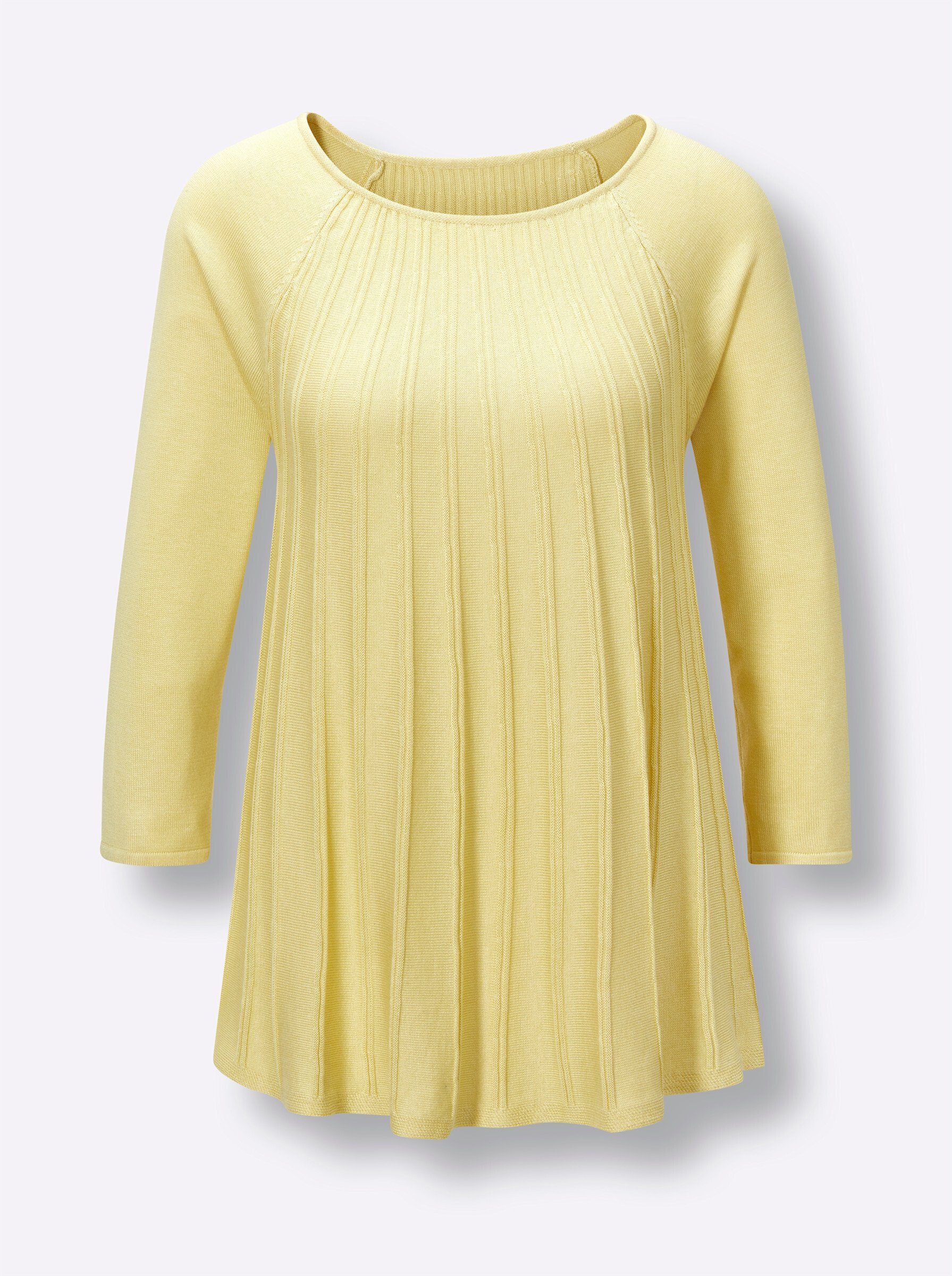 creation L Strickpullover Seiden-Kaschmir-Pullover 3/4-Arm Feinstrick