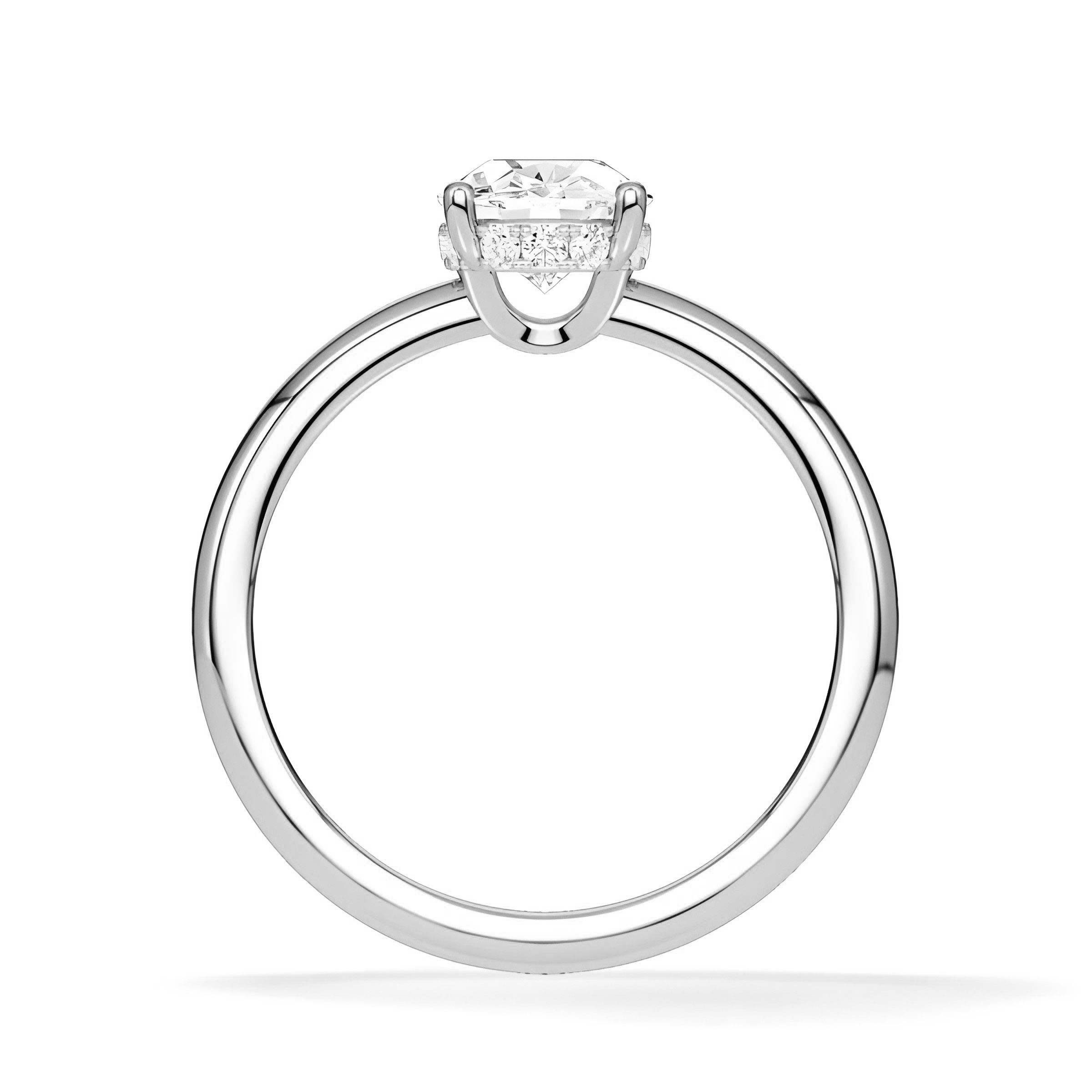 Adam & Eve Diamantring 750/- Gold - großer Diamant 1,00ct + 12 x 0,07ct Brillanten (Verlobungsring + Ringbox, LAB02 Diamantring), Lab Grown Diamonds - Nachhaltig und günstig
