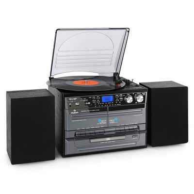 Auna TC-386 Stereoanlage (UKW/MW-Radiotuner, Stereoanlage mit CD Player Vinyl Radio Musikanlage Kompaktanlage)