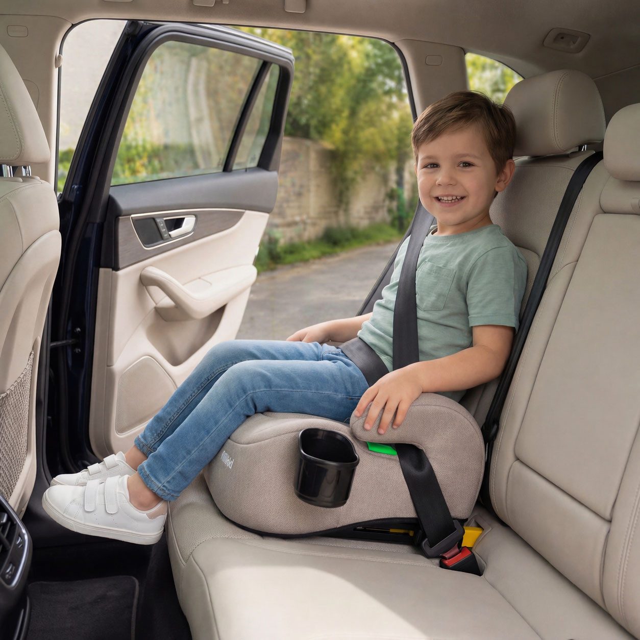Fillikid Kindersitzerhöhung Flip Deluxe, Auto mit verstellbarem Iso-Fix, ab: ab 6 Jahren, bis: bis 12 Jahre, ab: 125 cm, bis: 150 cm, mit Flaschenhalter