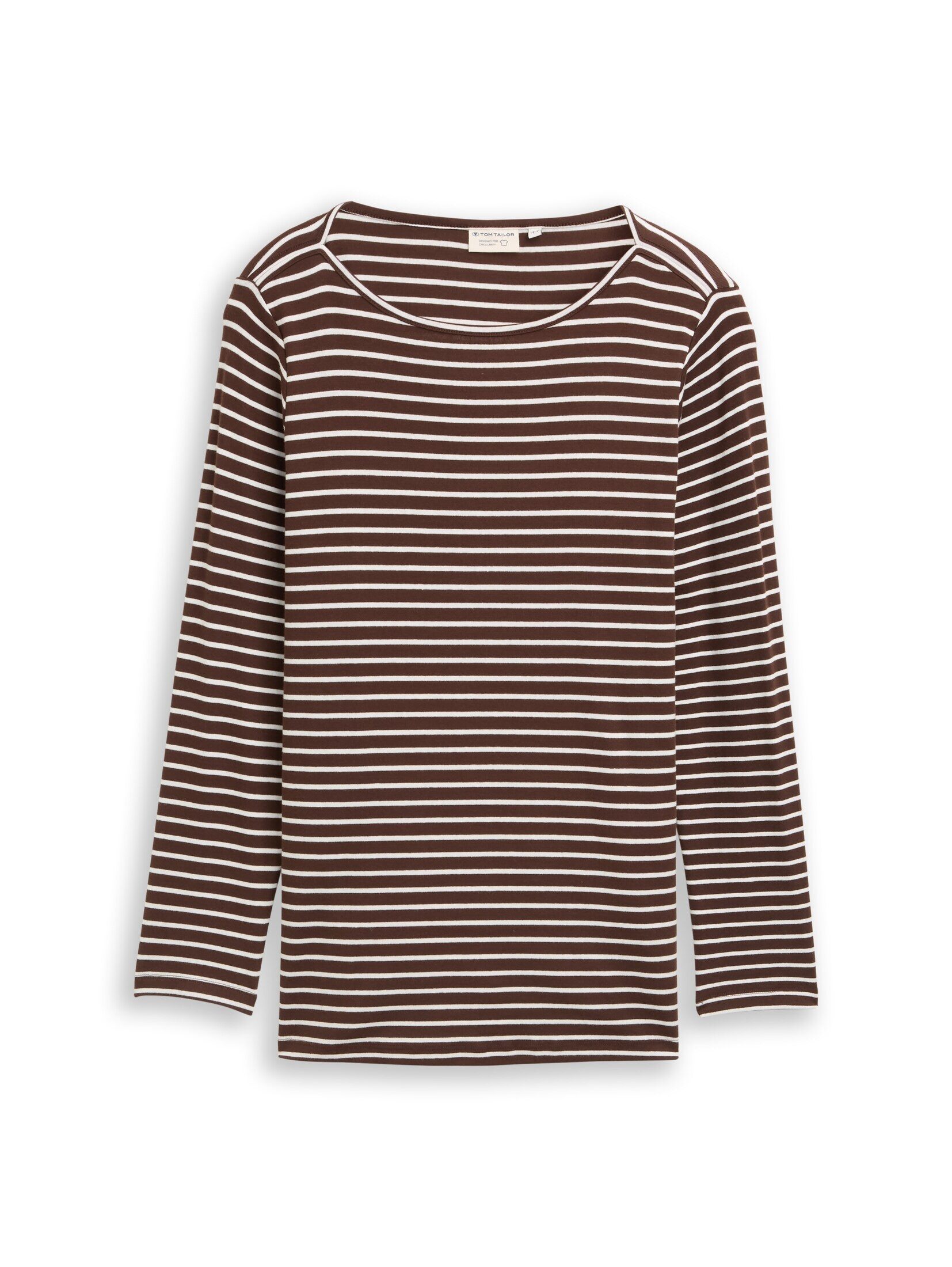 TOM TAILOR PLUS Langarmshirt T-Shirt Plus Size - Langarmshirt mit Streifenm günstig online kaufen