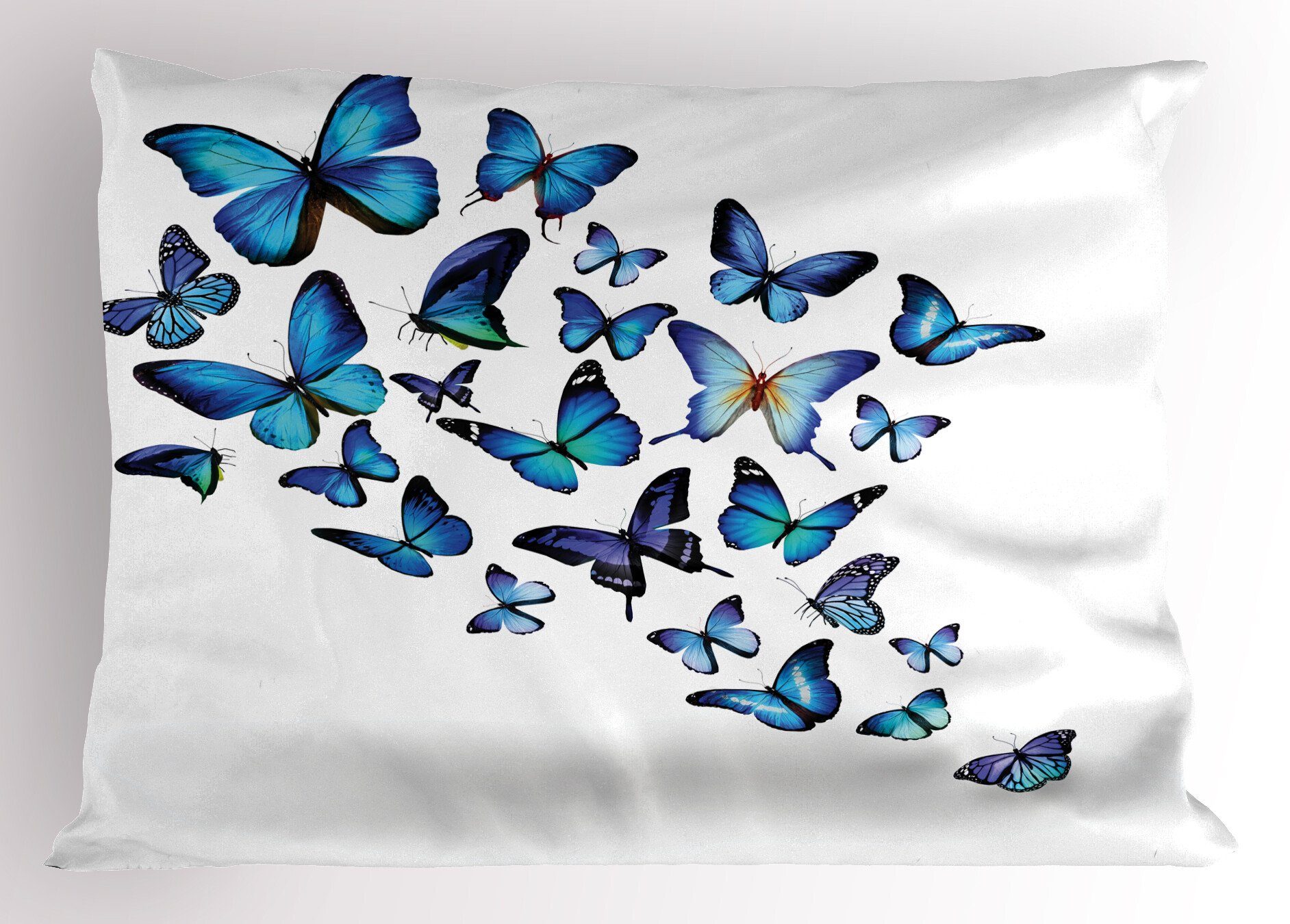 Stück), Queen Botanischer Kopfkissenbezug, Schmetterling Dekorativer Kissenbezüge Size Gedruckter Natur (1 Abakuhaus Frühling