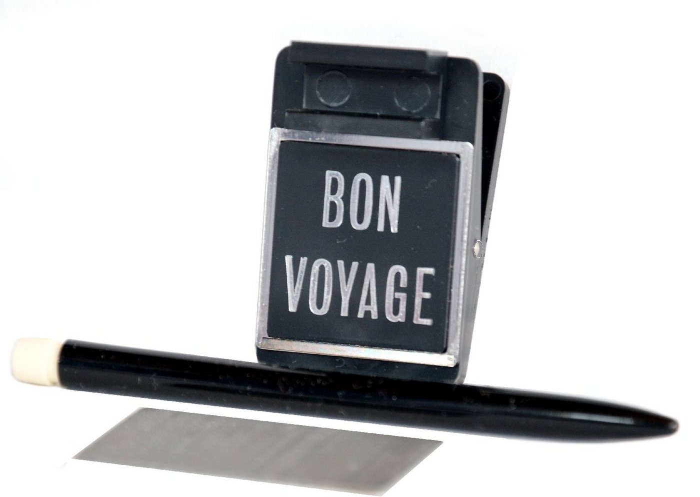 Thumbnail - HR Autocomfort Notizzettel Historische orig. 1968 BON VOYAGE Zettelklammer mit Magnet