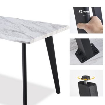 CLIPOP Esstisch 120x73x76.5cm Esszimmertisch (1 Tisch), Stromlinienförmiger Tisch im Holzstil