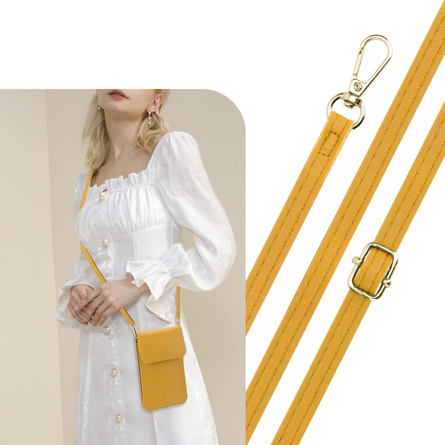 Cadorabo Handytasche für Motorola EDGE 20 (1-tlg), Hülle Handytasche zum Umhängen Damen Handtasche Handyfach PU Leder