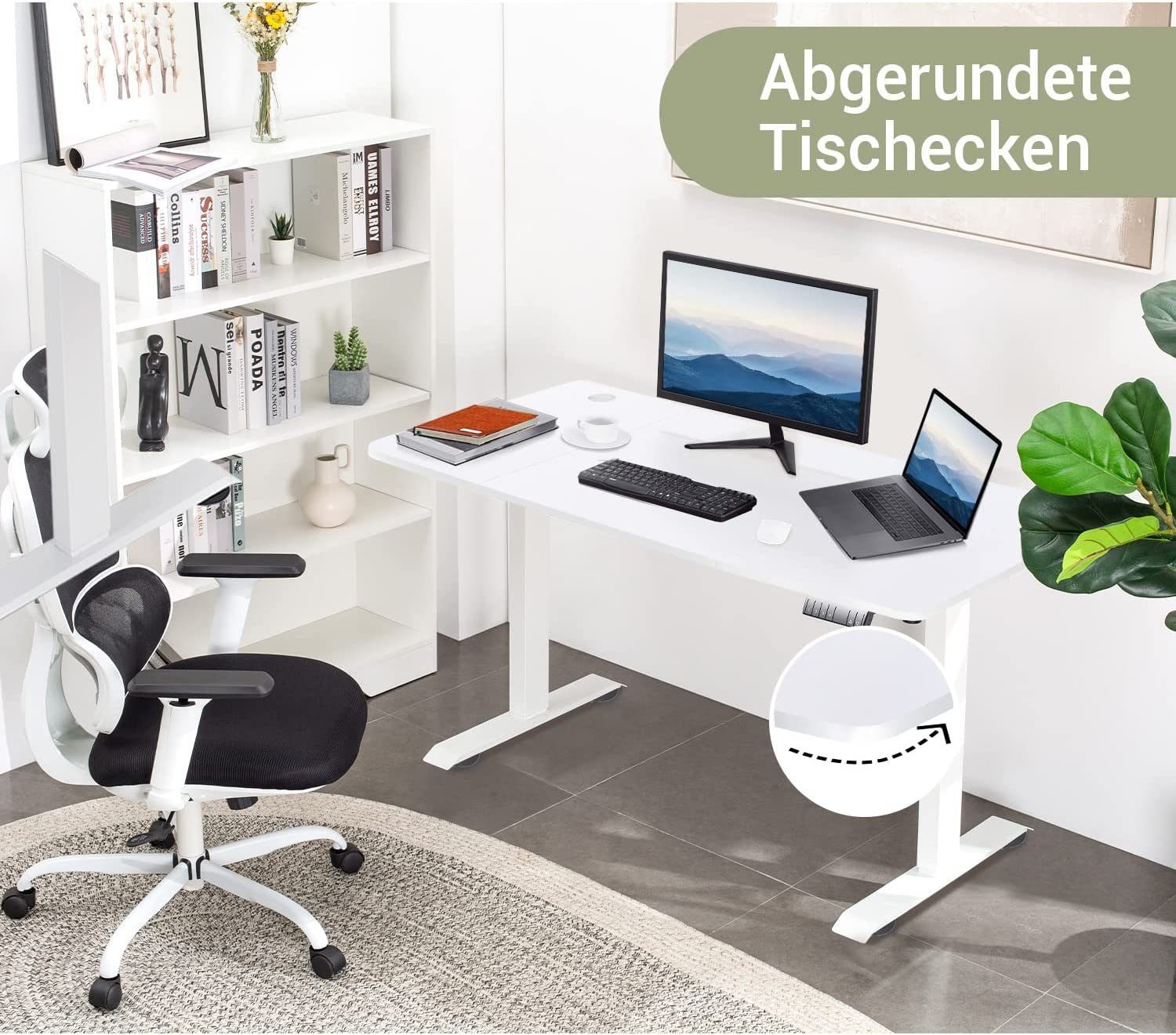 HOMALL Schreibtisch Höhenverstellbarer Elektrisch Schreibtisch, Vierteilige günstig online kaufen