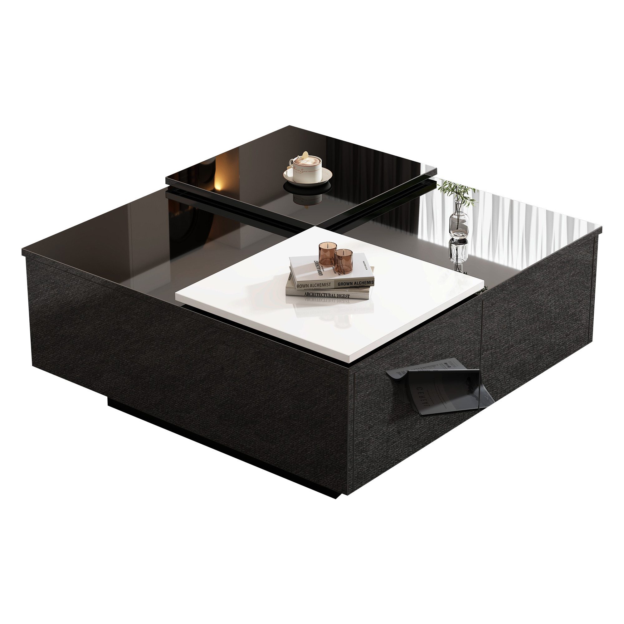 Gotagee Couchtisch Wohnzimmertisch Quadratischer Sofatisch Ablagetisch günstig online kaufen