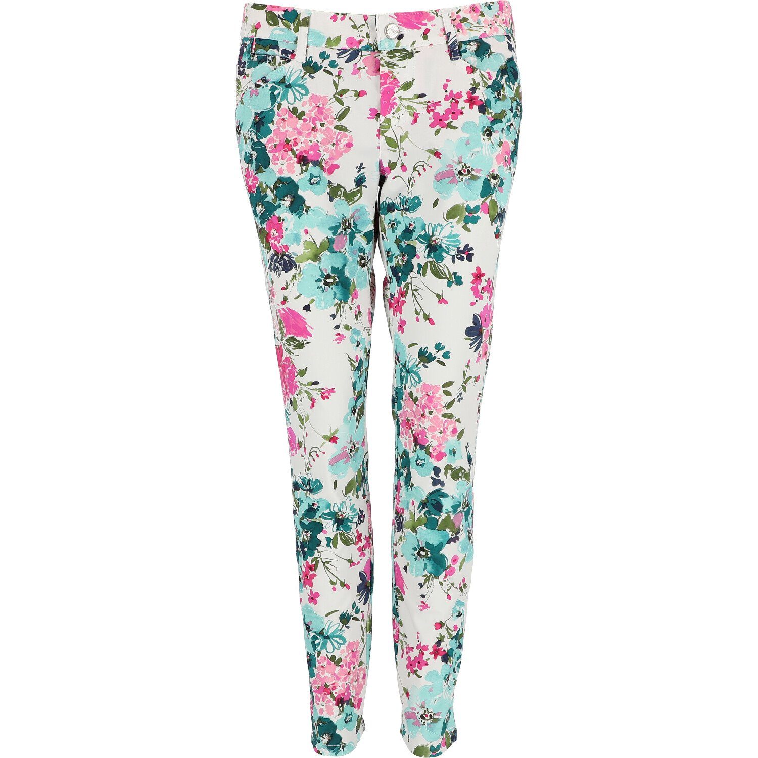 Alberto Golfhose Alberto Mona Jersey Flower Print Hose Fantasy