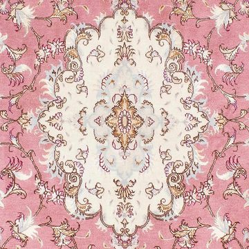Orientteppich Perser - Täbriz - Royal - 236 x 166 cm - rosa, morgenland, rechteckig, Höhe: 7 mm, Wohnzimmer, Handgeknüpft, Einzelstück mit Zertifikat