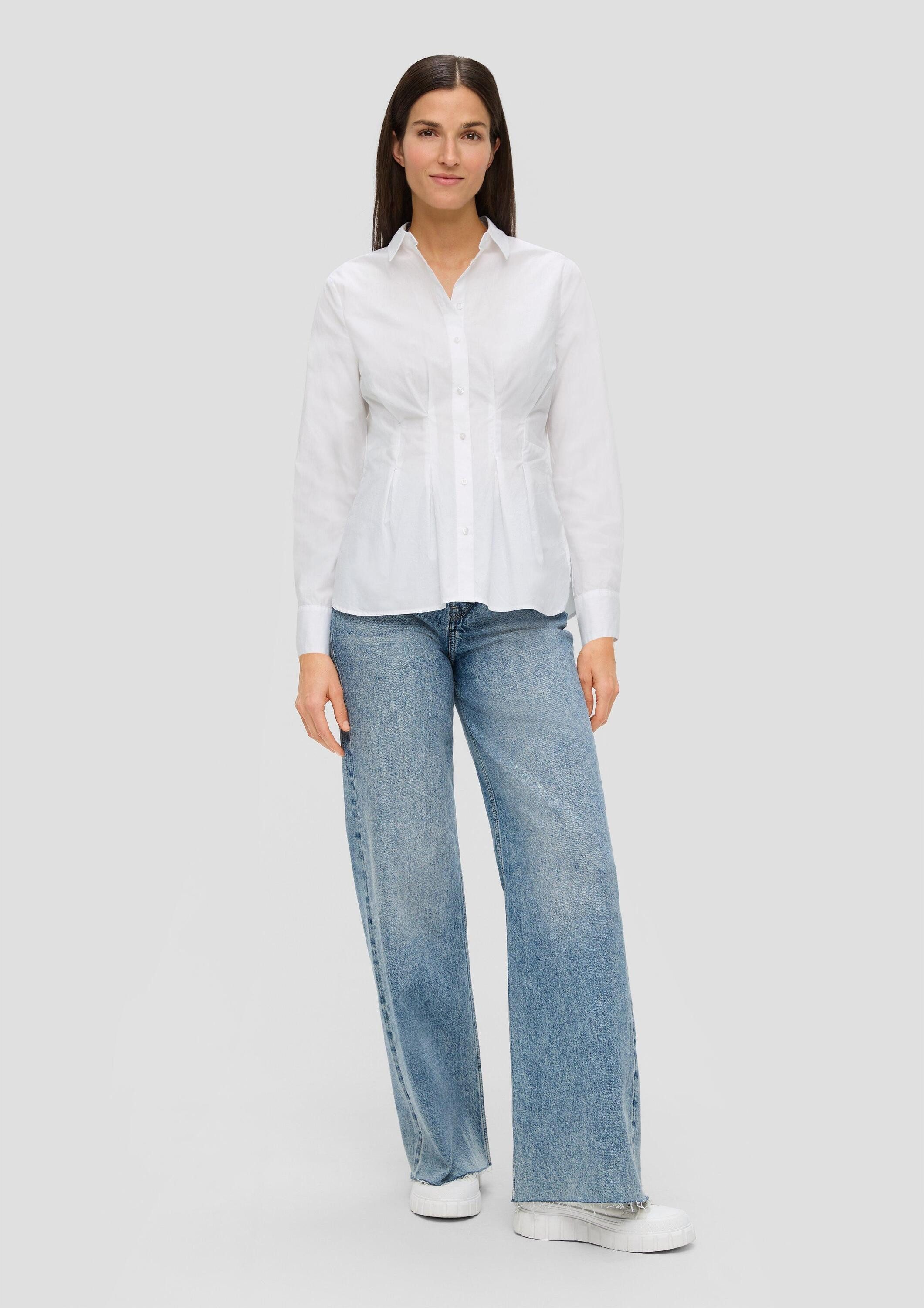 s.Oliver Langarmbluse Bluse Hemd aus Baumwolle