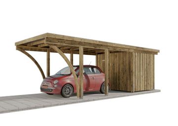 Alpholz Einzelcarport Östersund, BxT: 304x504 cm, Fichte Kesselruckimprägniert