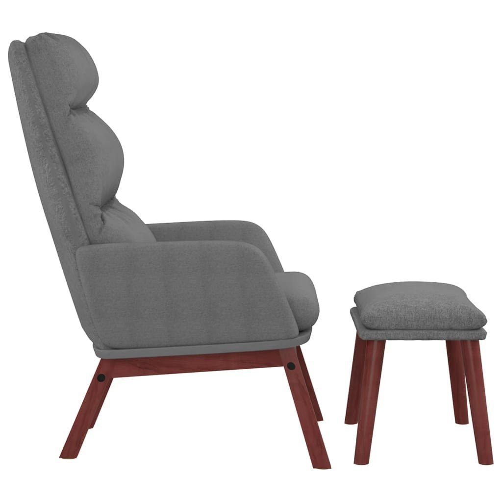 vidaXL Sessel Relaxsessel mit Hocker Hellgrau günstig online kaufen