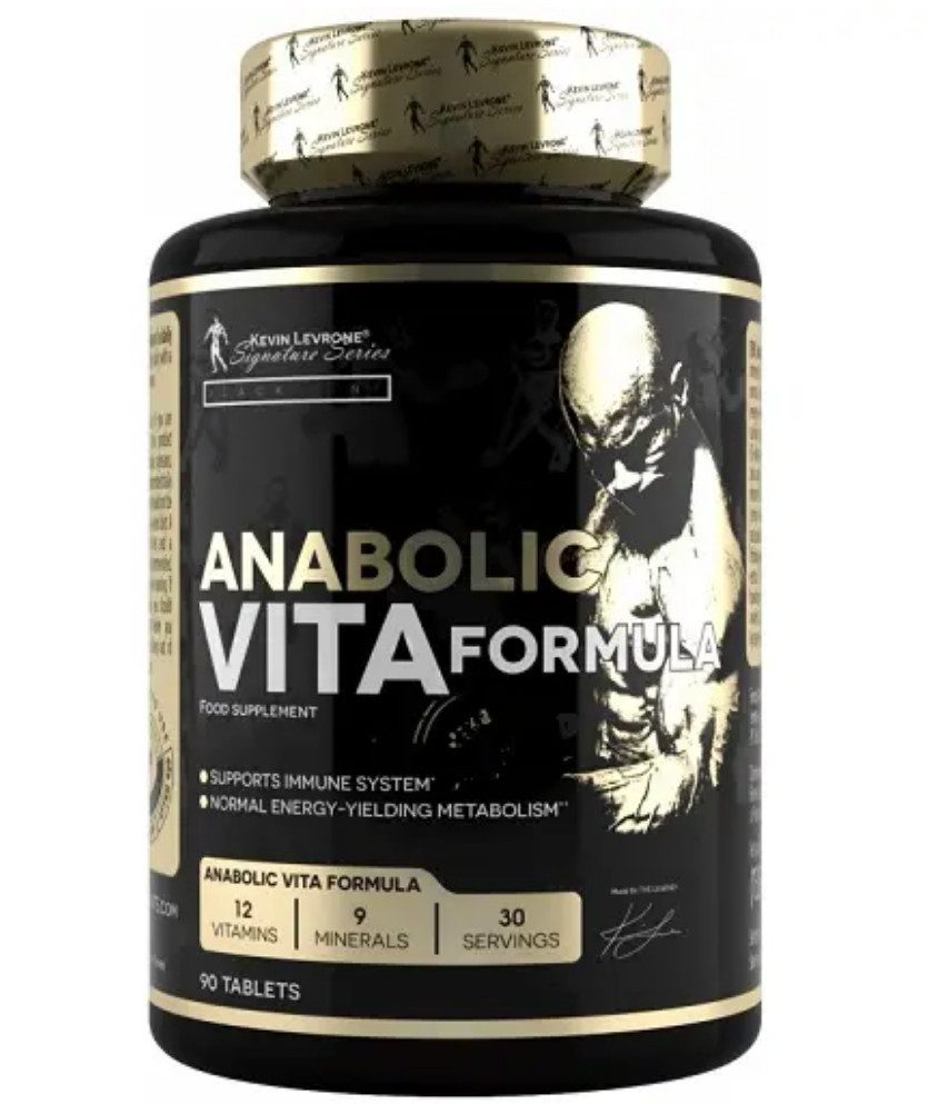 Kevin Levrone Anabolic VITA Formula 90 Tabs. Mineralien & Vitamine C, D, B12 Tabletten, 1 er Einzelprodukt à 90 St., 200 g, Mit Antioxidanten-Komplex und Ginseng