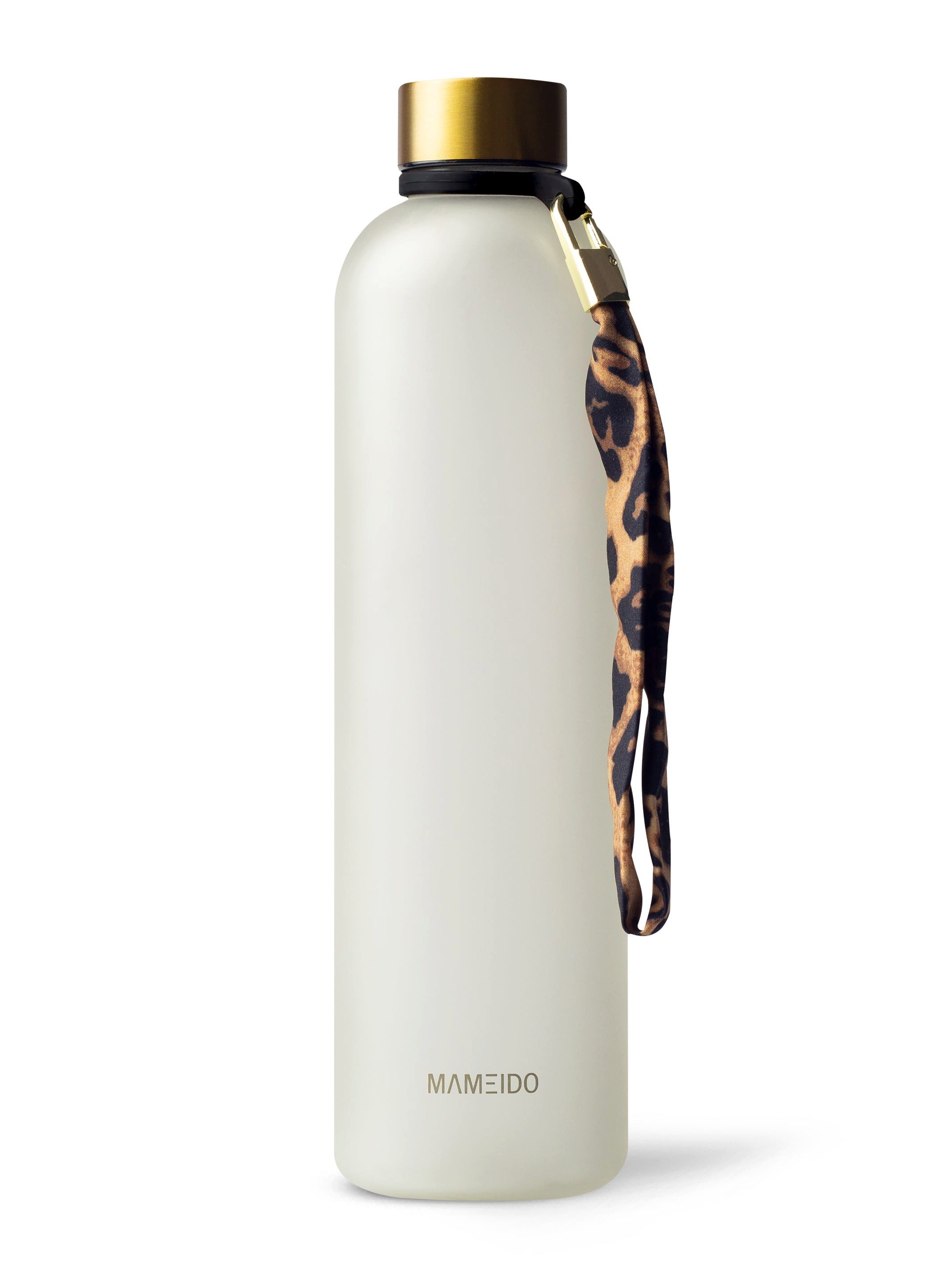 MAMEIDO Trinkflasche, auslaufsicher mit Zeitmarkierung & Handschlaufe in 600 ml, 1 l & 1,5 l