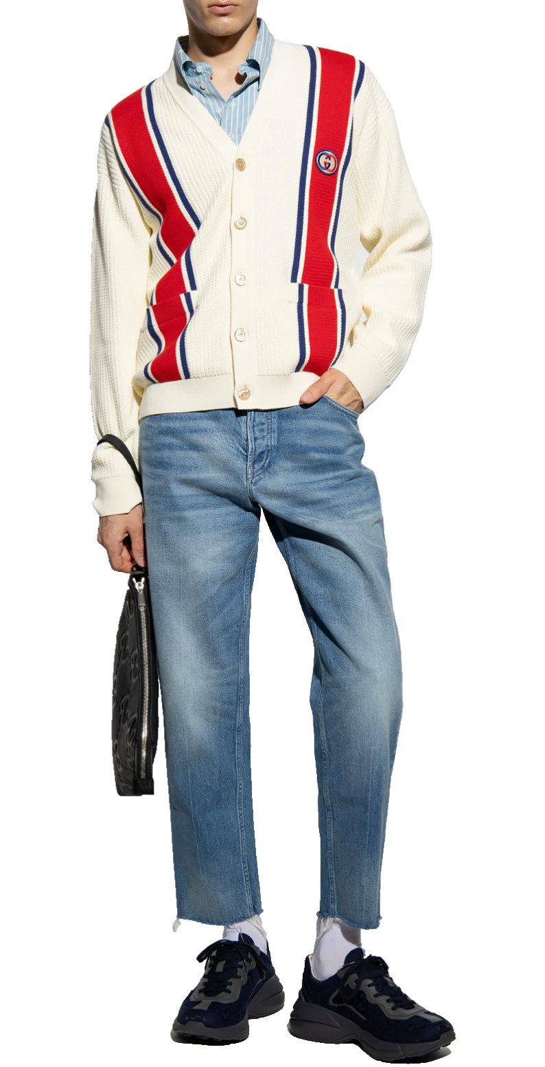 GUCCI 5-Pocket-Jeans Koala Patch Retro Comfort Vintage Hose Statement Piece – luxuriös, verspielt, hochwertig verarbeitet
