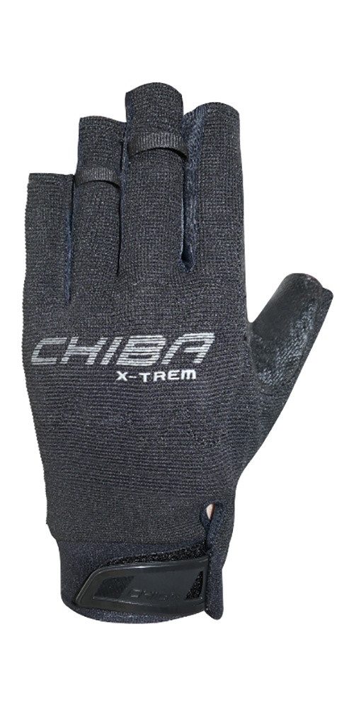 Chiba Kletterhandschuhe Via Ferrata X-Trem (Quickpull-Ausziehhilfe, aus Nappa-Leder) schwarz