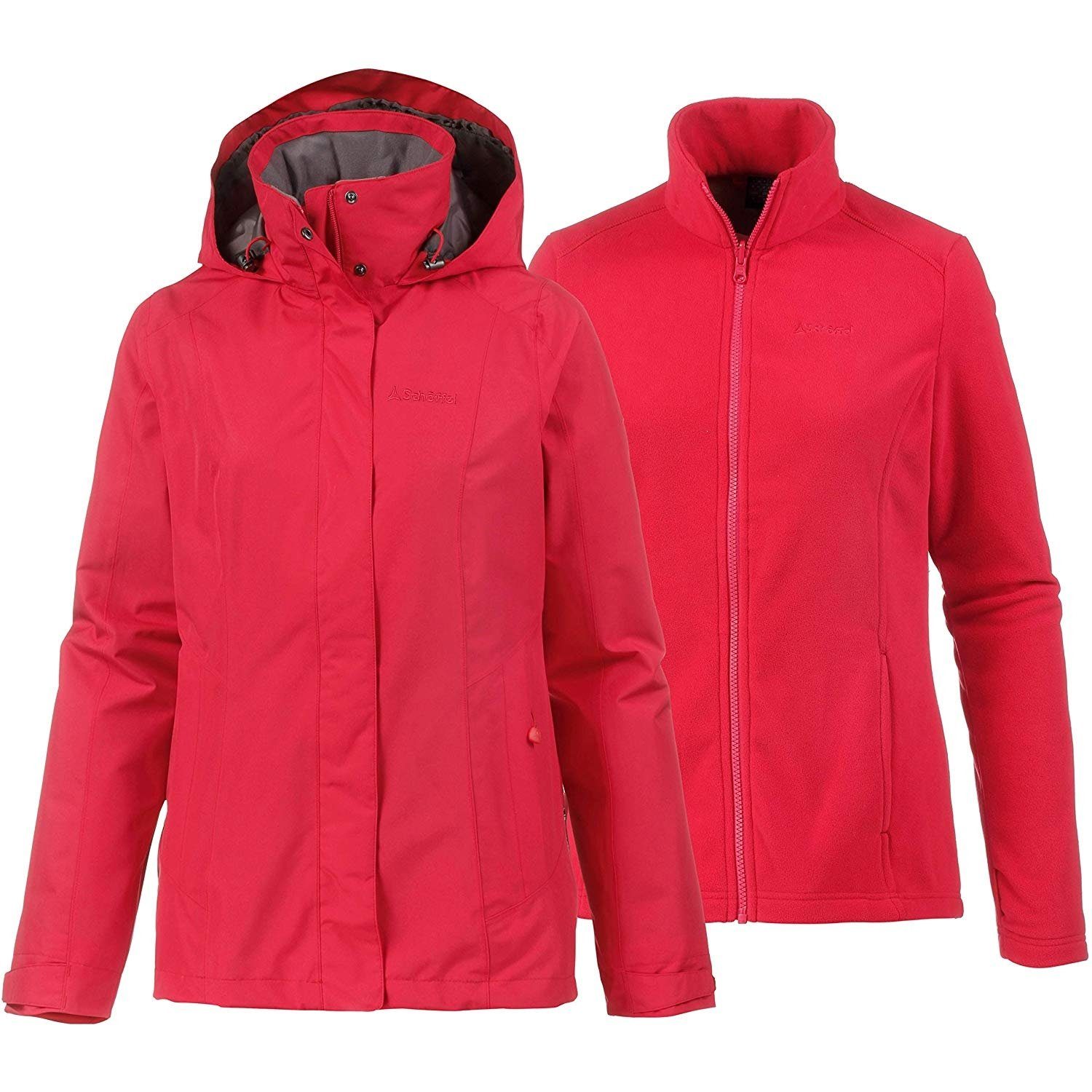 rot Winterjacke Da. Tignes Doppeljacken Schöffel Schöffel Country Jacket 3in1