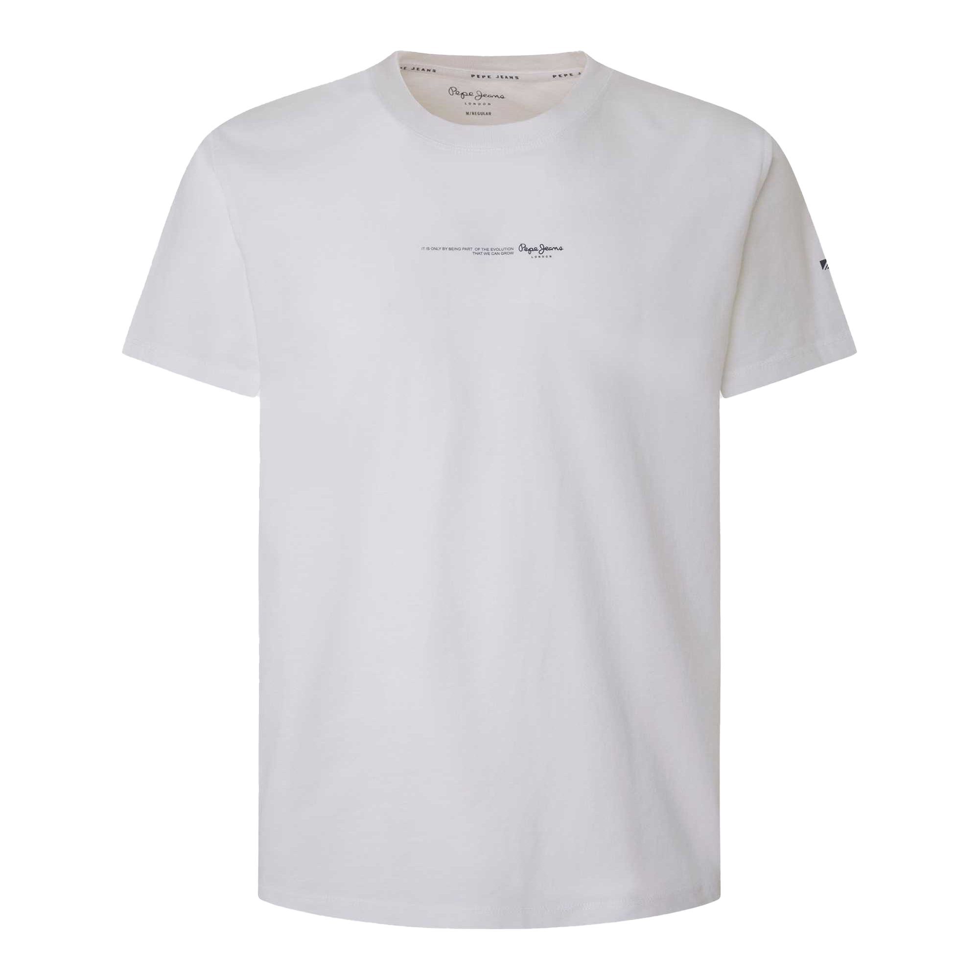Pepe Jeans T-Shirt Herren T-Shirt - DAVID TEE, Rundhals, Kurzarm Weiß