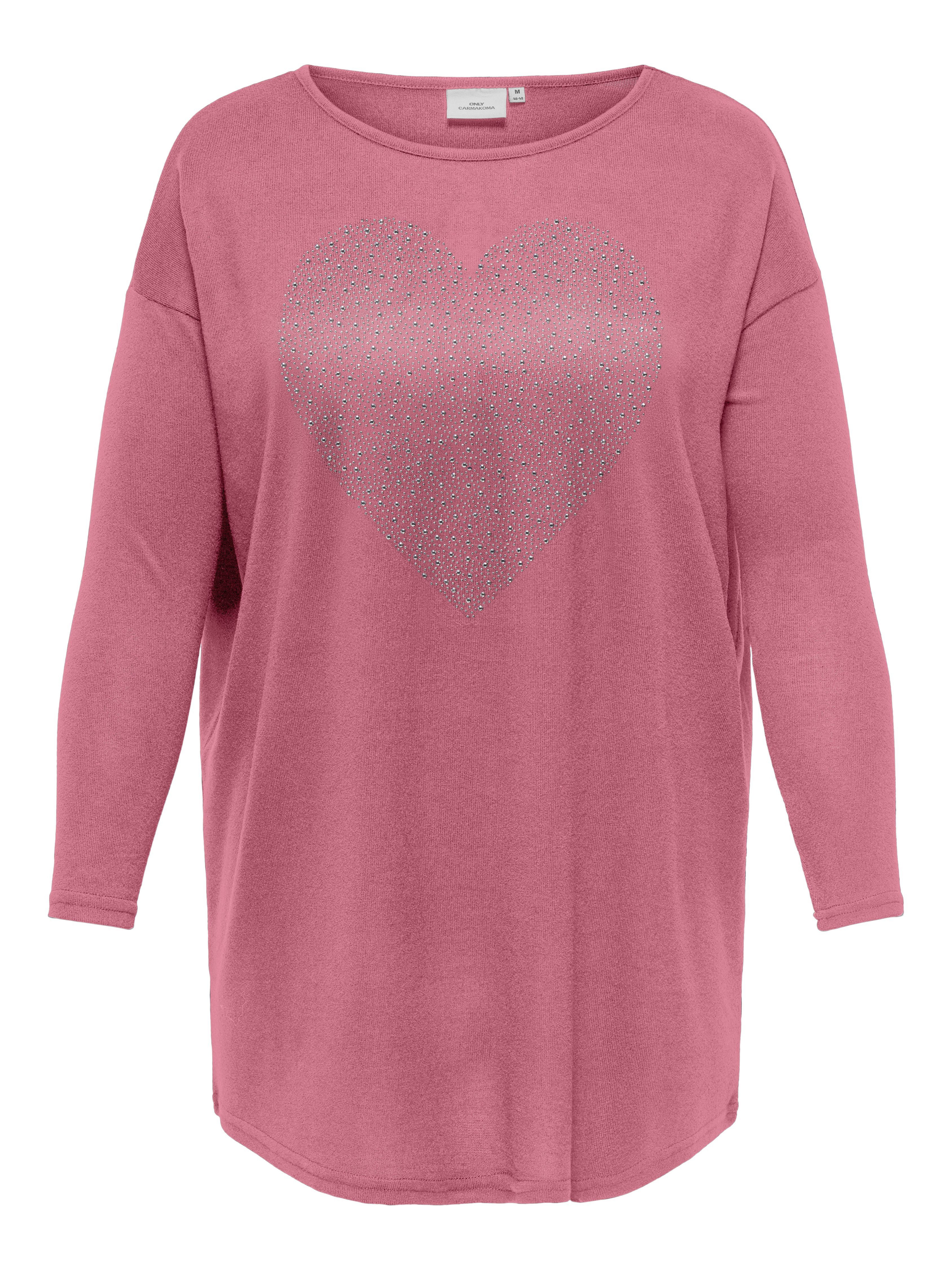 ONLY CARMAKOMA Langarmshirt "CARALBA LS LONG TOP JRS", mit Glitzernieten günstig online kaufen