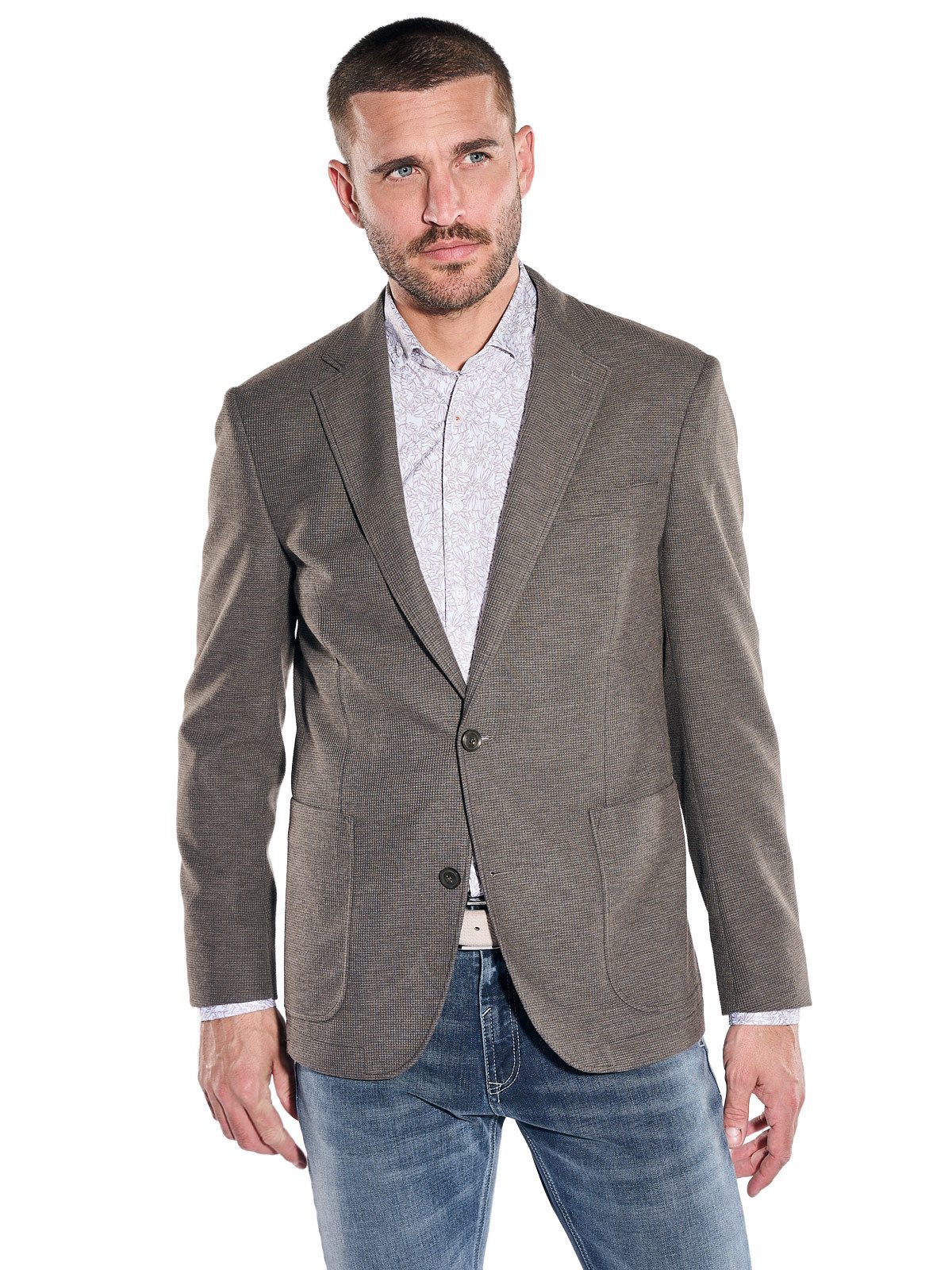 emilio adani Sakko Herren Freizeit-Sakko slim fit, Hellbraun