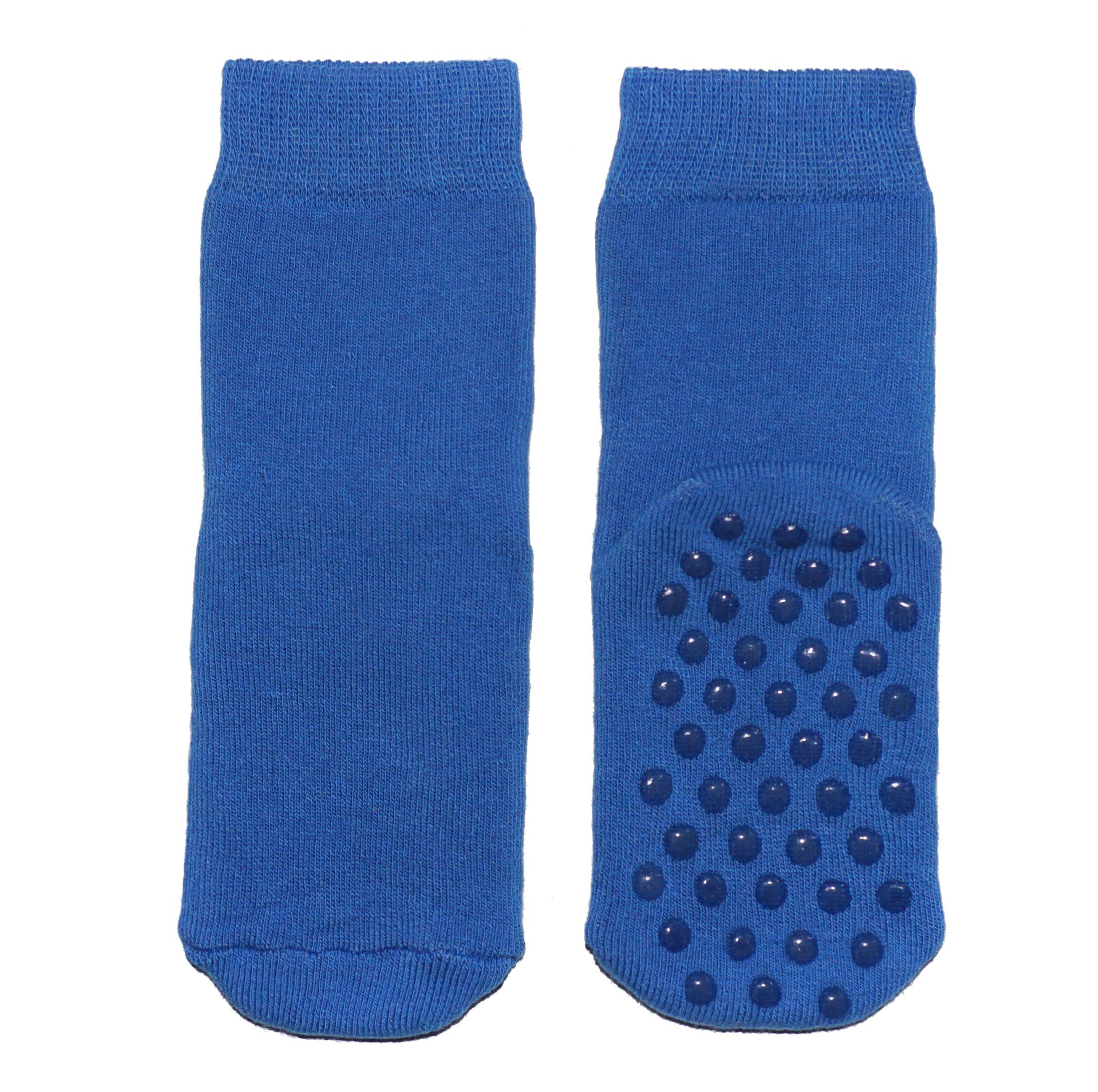 WERI SPEZIALS Strumpfhersteller GmbH ABS-Socken Kinder ABS-Socken >>Einfarbig: Noppen<< weiche Baumwolle mit Frottee