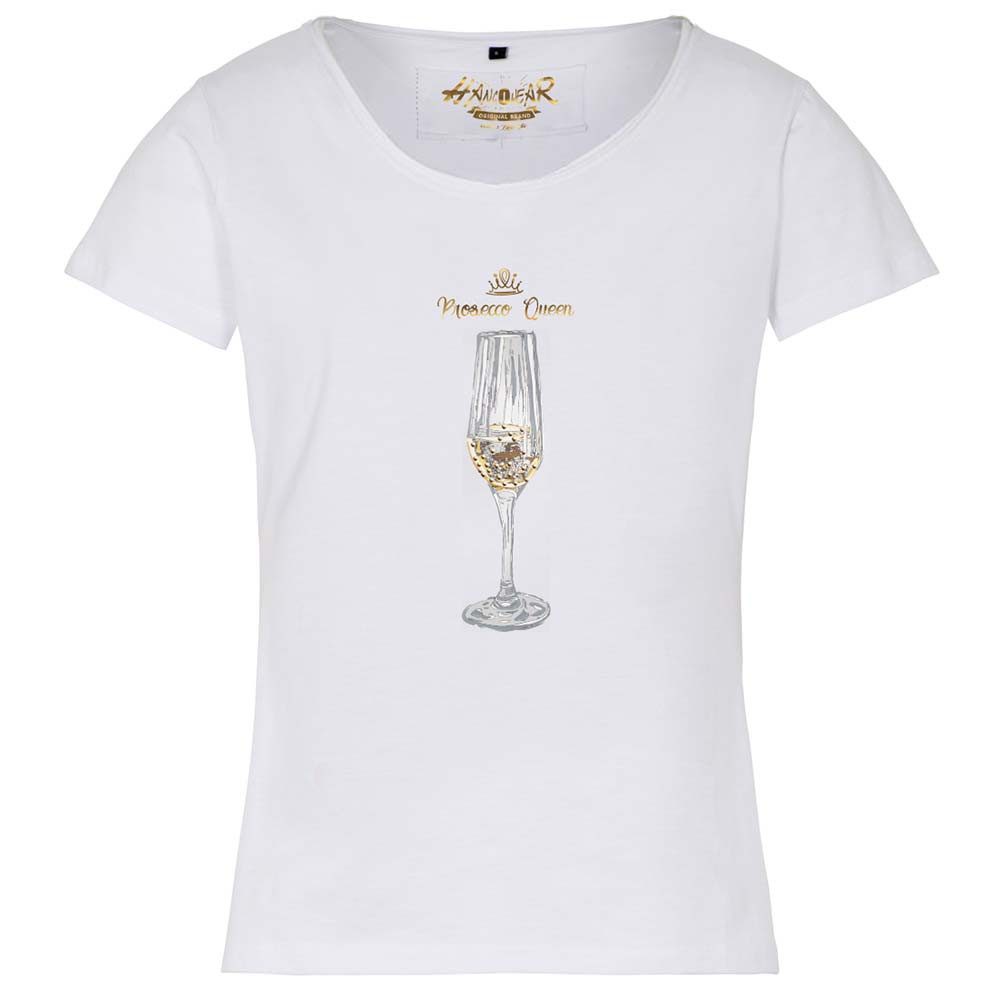 Hangowear T-Shirt T-Shirt Prosecco Queen weiß